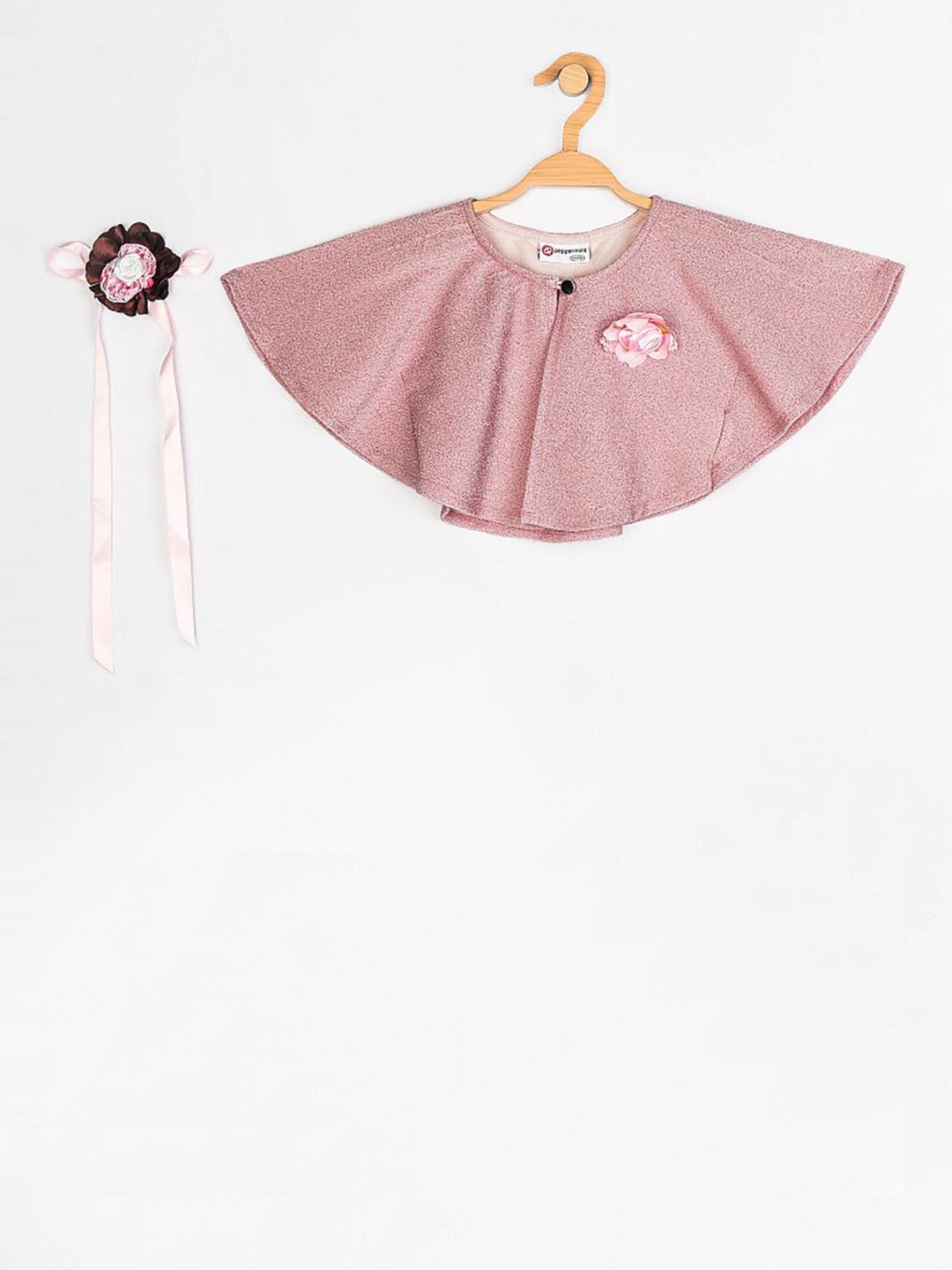 

Peppermint Girls Pink Embellished Cape Top