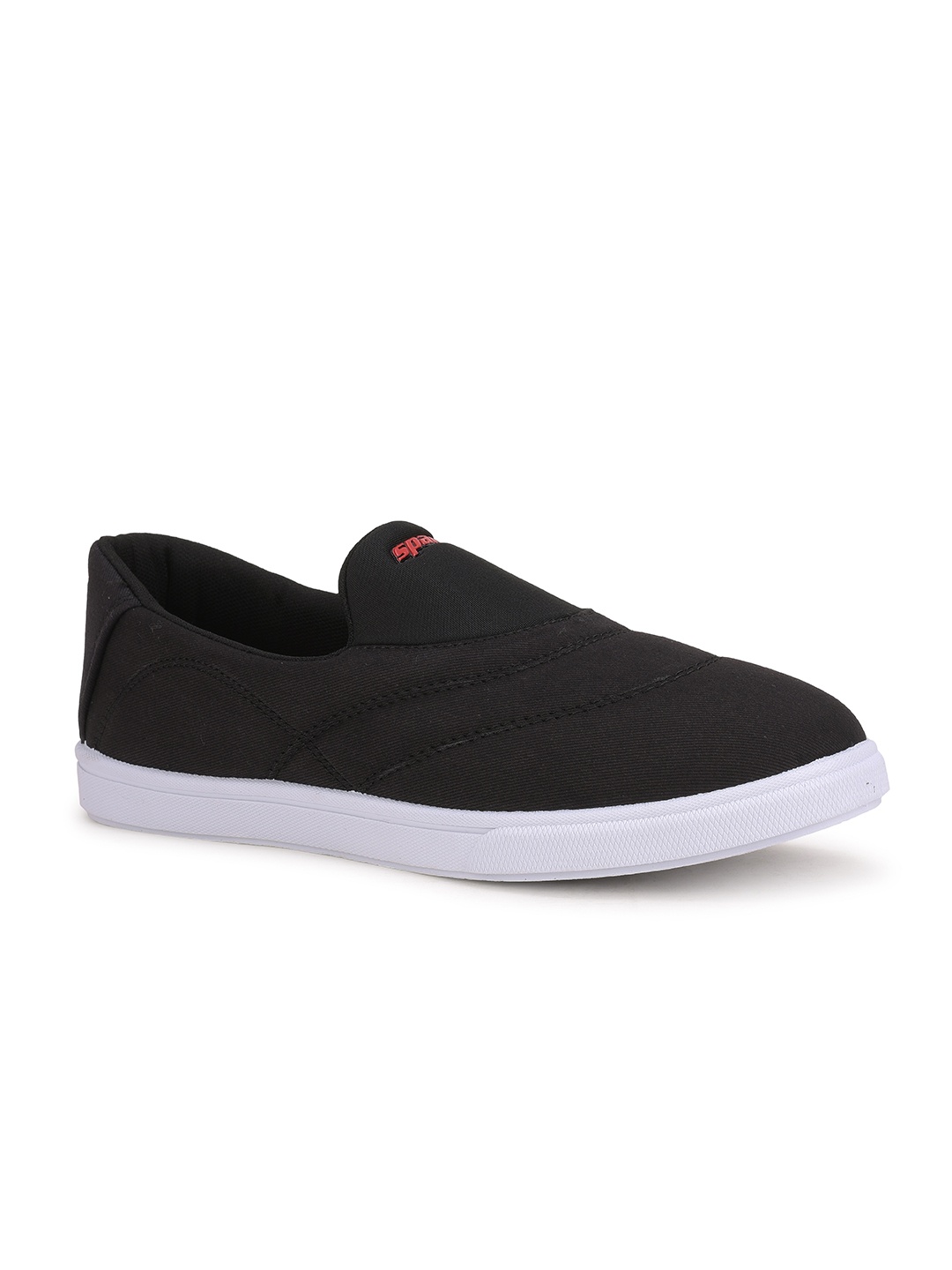 

Sparx Men Black Solid Casual Slip-On Sneakers