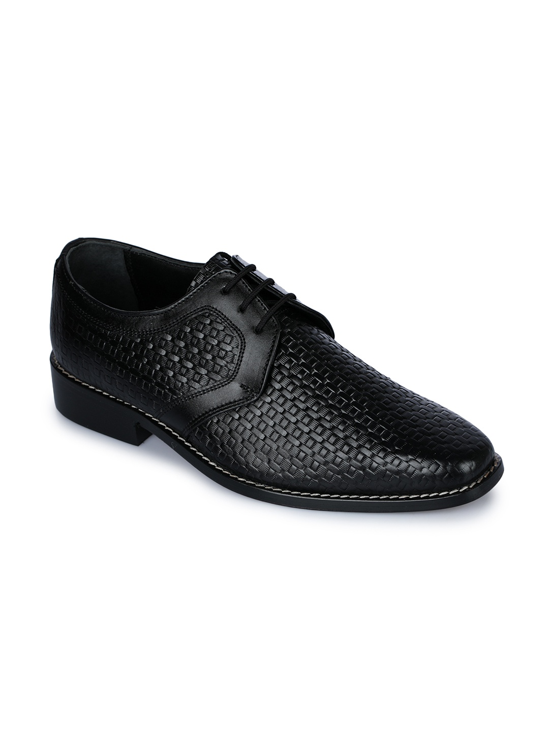 

Liberty Men Black Textured Leather Formal Derbys
