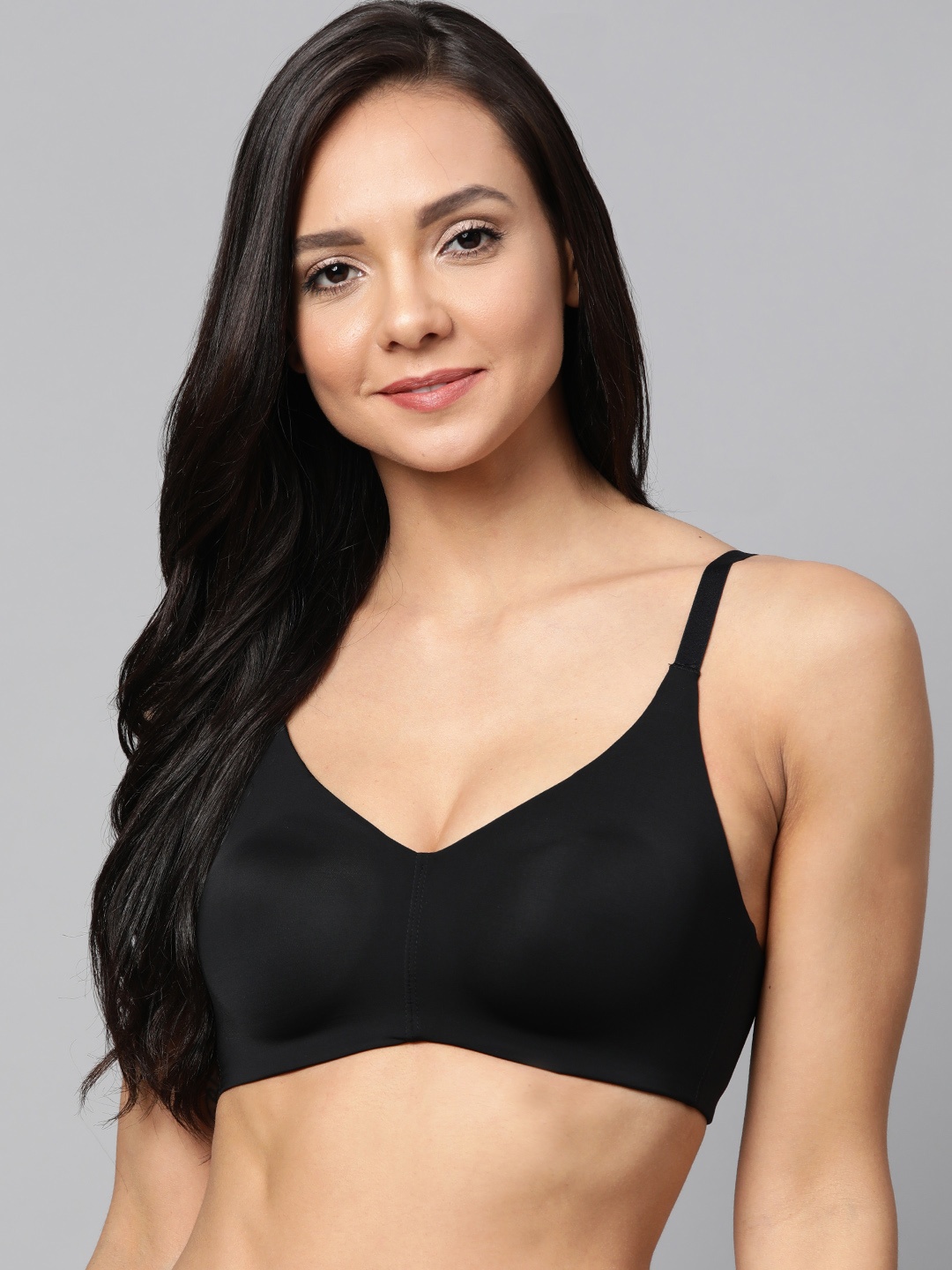 

Marks & Spencer Black Solid Non-Wired Non Padded Everyday Bra T337197