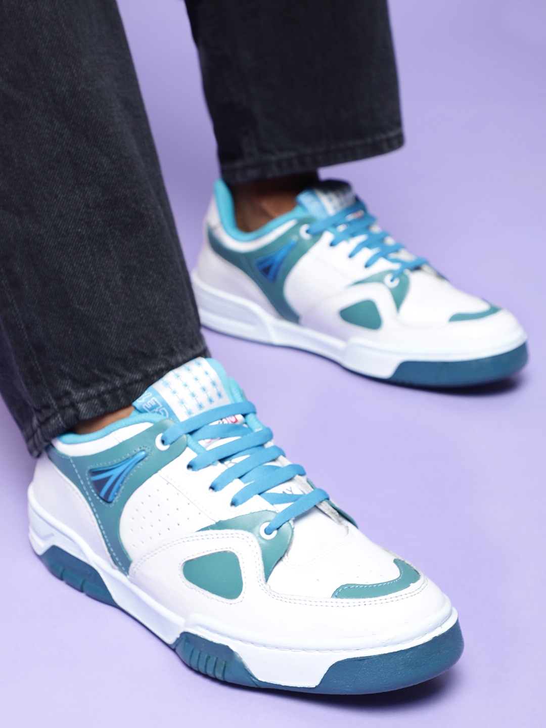 

Liberty Men Blue & White PU Running Shoes