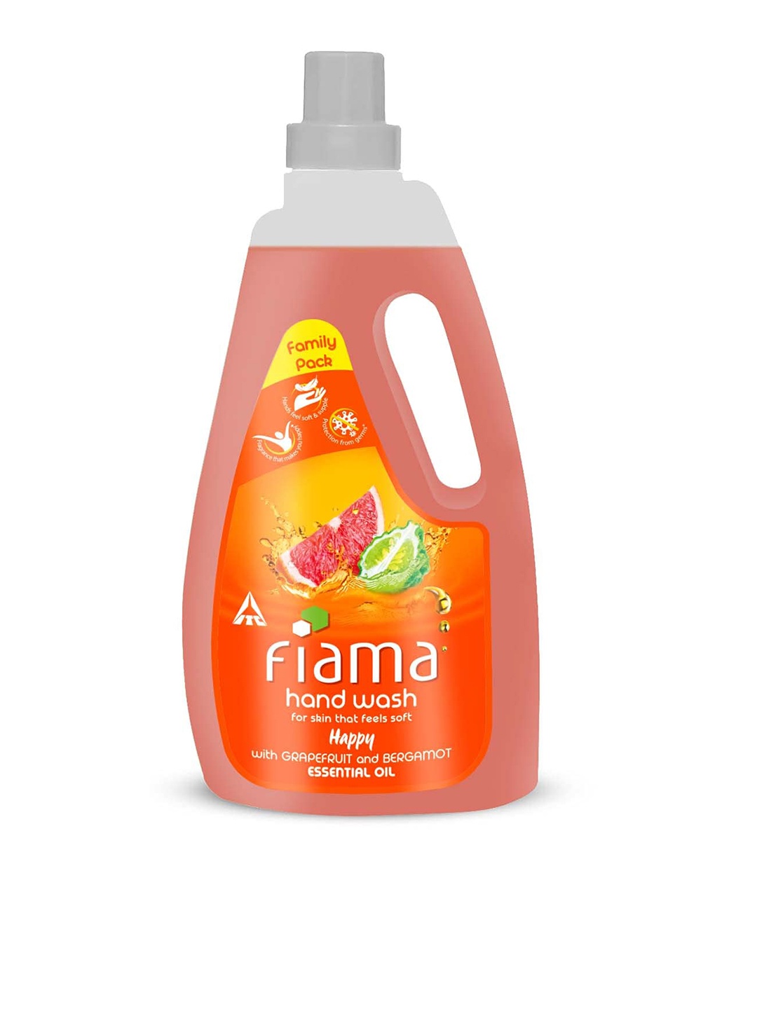 

Fiama Happy Moisturising Hand Wash Grapefruit and Bergamont 1000 ml, Orange
