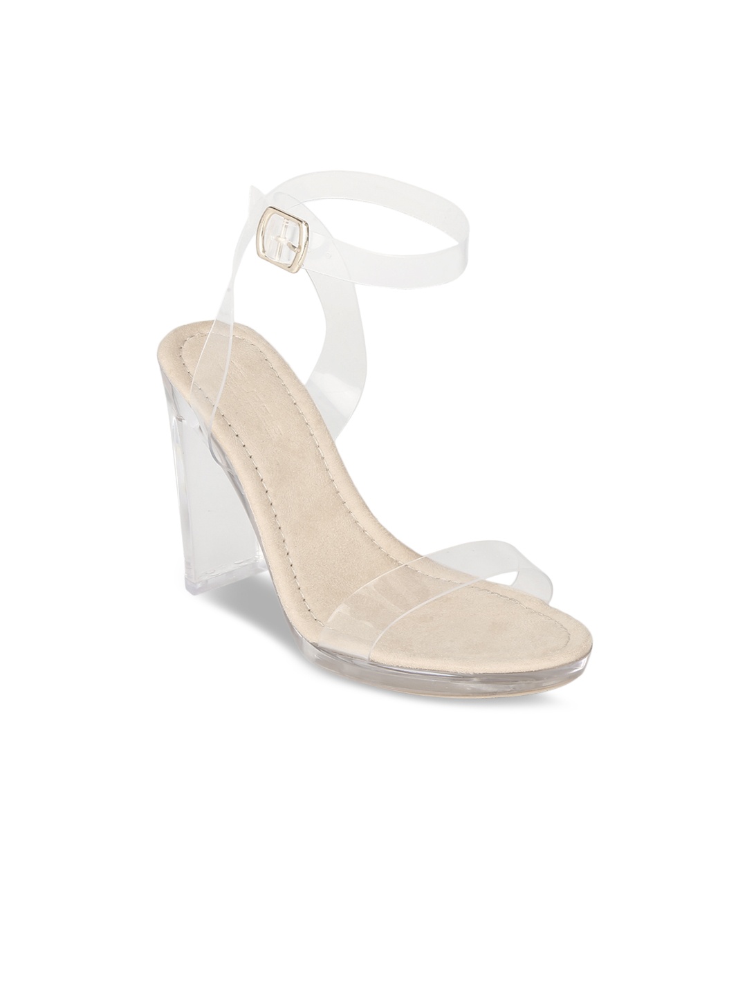 

Truffle Collection Women Nude-Coloured Solid Platform Heels