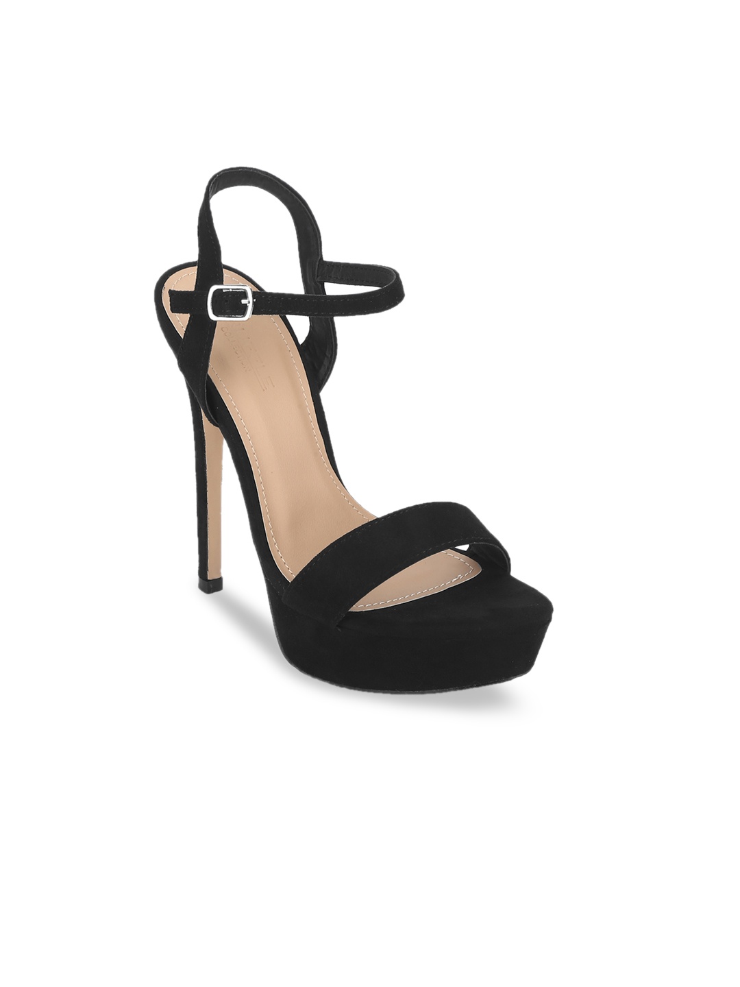 

Truffle Collection Women Black Suede Solid Platform Heels