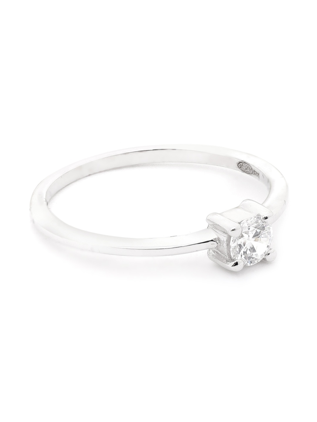 

Carlton London 925 Sterling Silver-Women Rhodium-Plated CZ Stone Studded Finger Ring