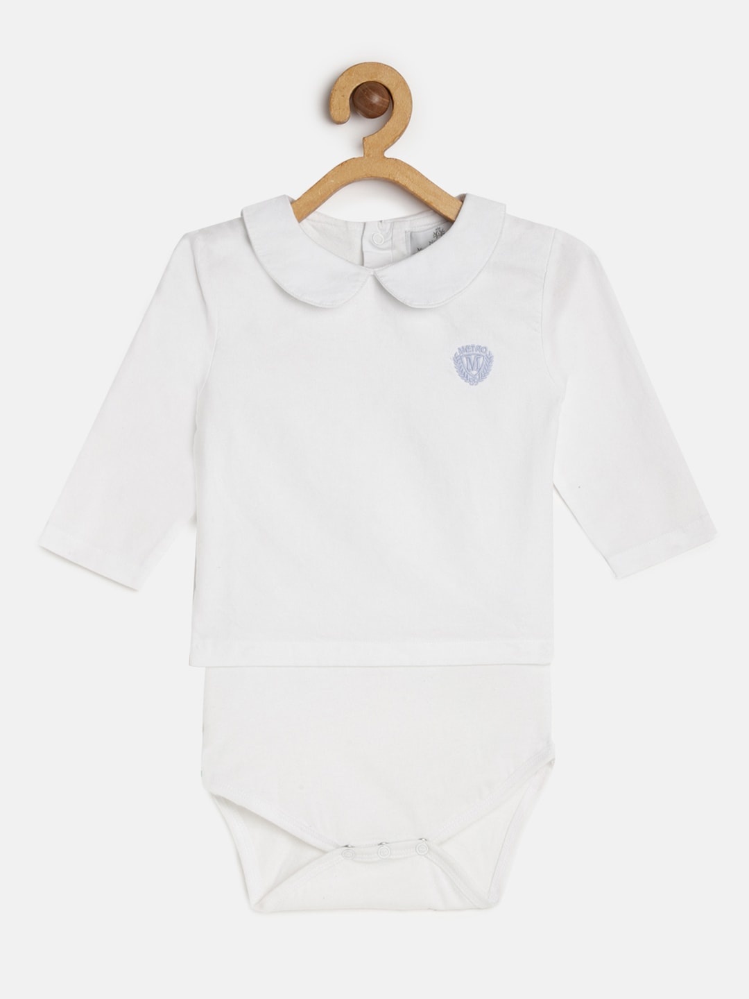 

METRO KIDS COMPANY Kids White Organic Cotton Solid Sustainable Bodysuit