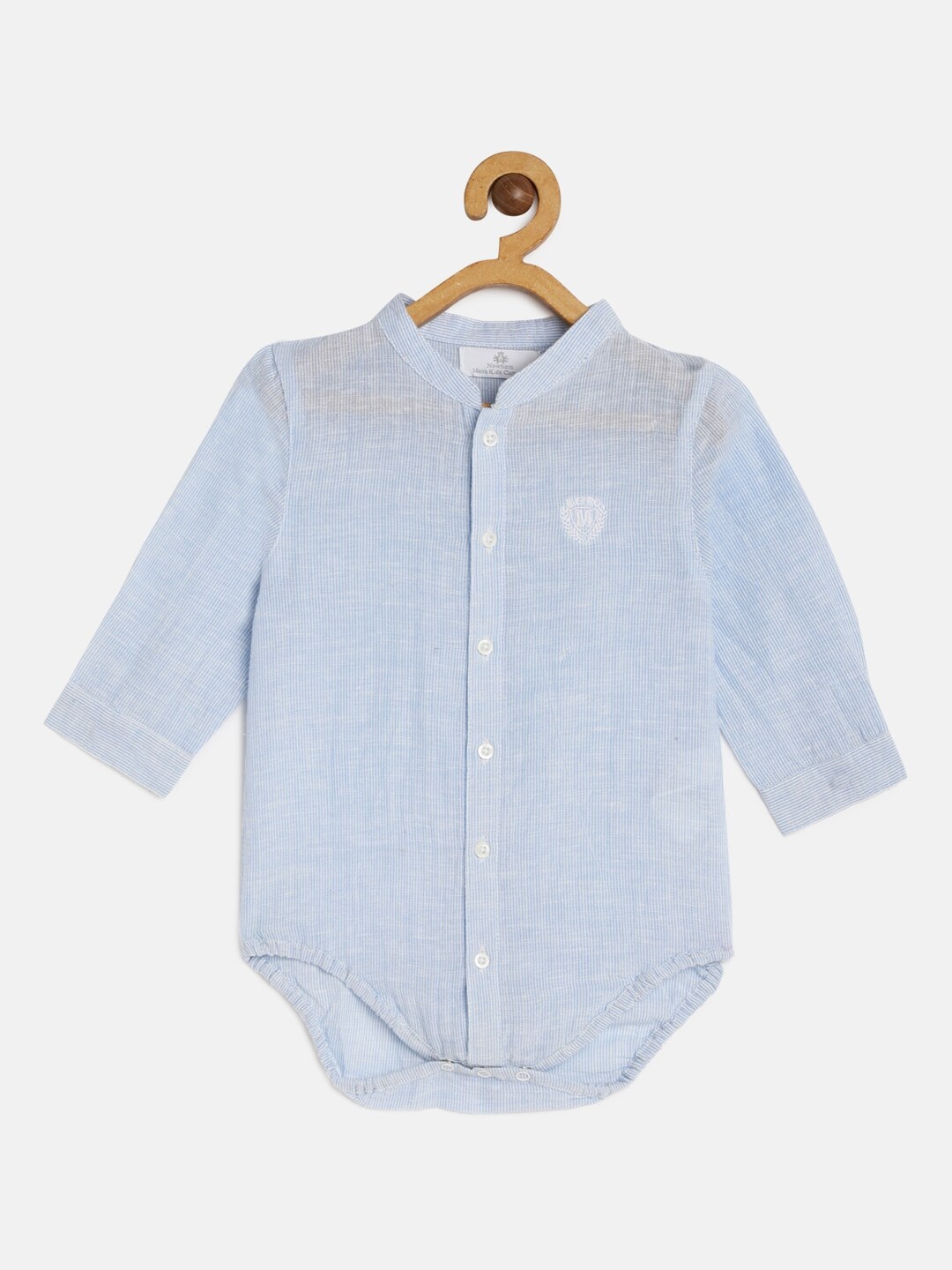 

METRO KIDS COMPANY Kids-Boys Blue & White Striped Bodysuit
