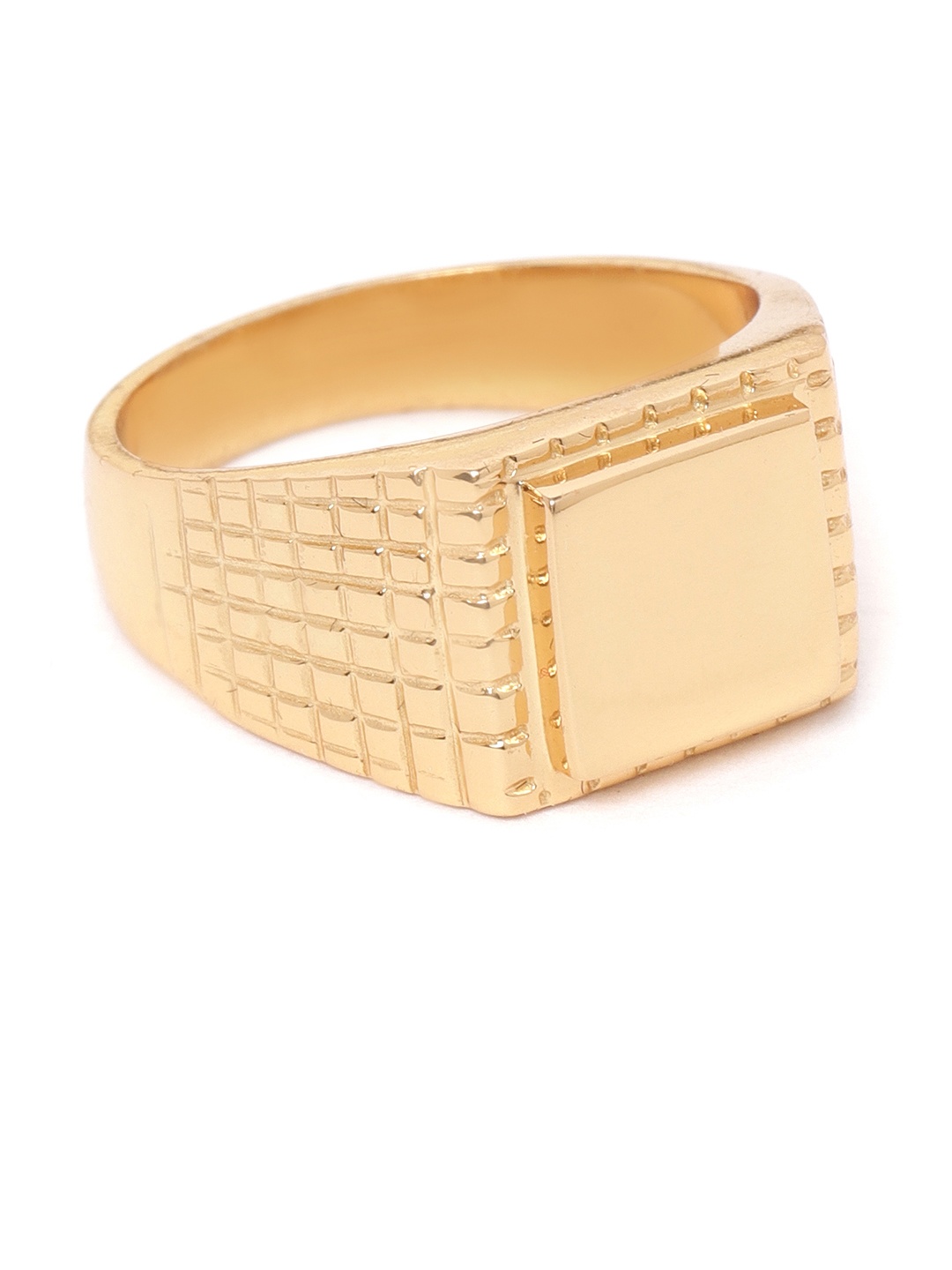 

Carlton London Men Gold-Plated Textured Finger Ring