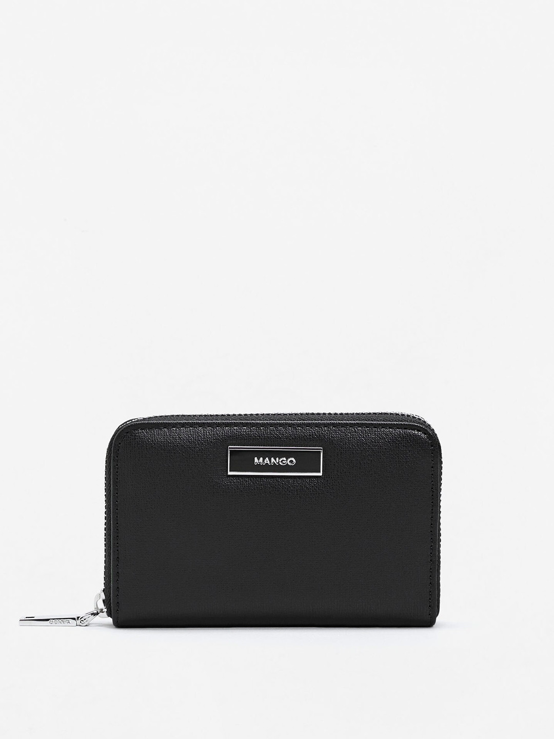 

MANGO Women Black Solid Zip Around Wallet
