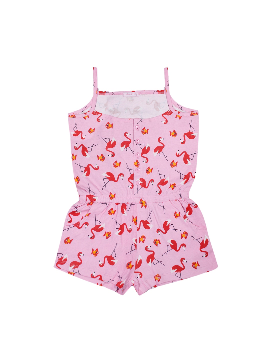 

Luke & Lilly Girls Pink Printed Playsuit