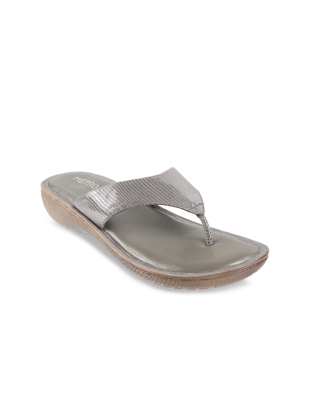 

Metro Women Silver-Toned Printed Wedge Heels