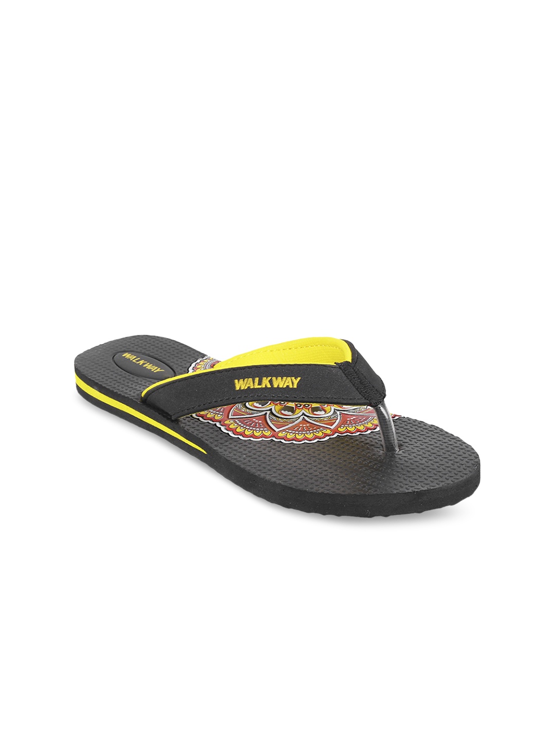 

WALKWAY by Metro Women Black Printed Thong Flip-Flops
