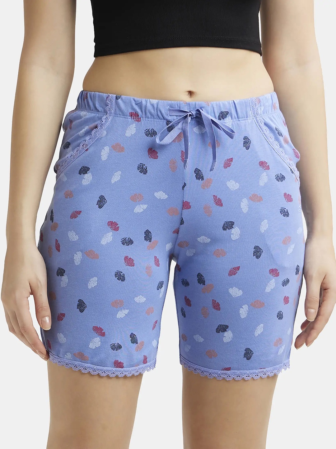 

Jockey Printed Micro Modal Cotton Relaxed Fit Shorts -RX10, Blue