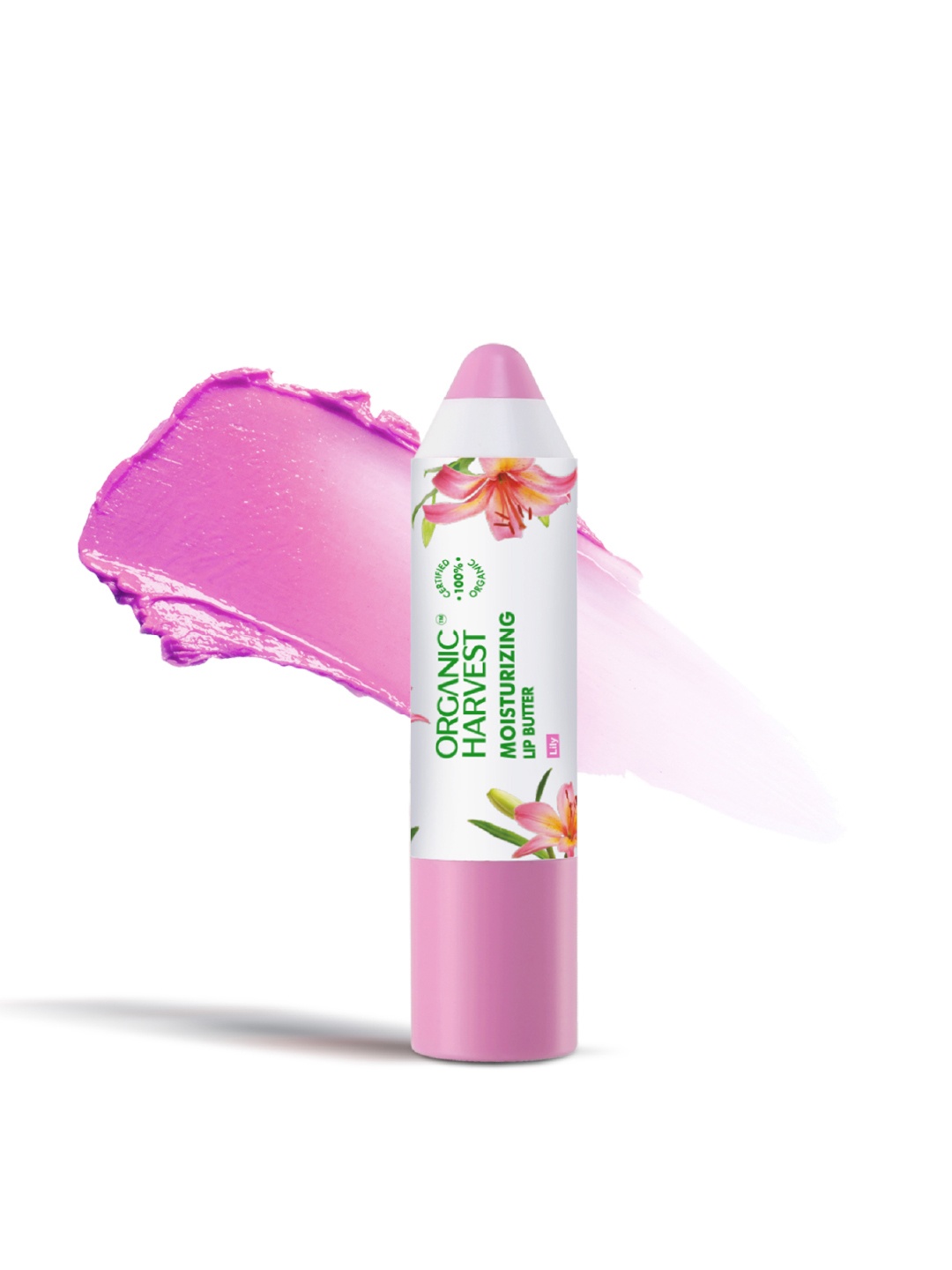 

Organic Harvest Lip Butter Lily with Moisturizing Balm for Dry and Chapped Lips, 4g, Green