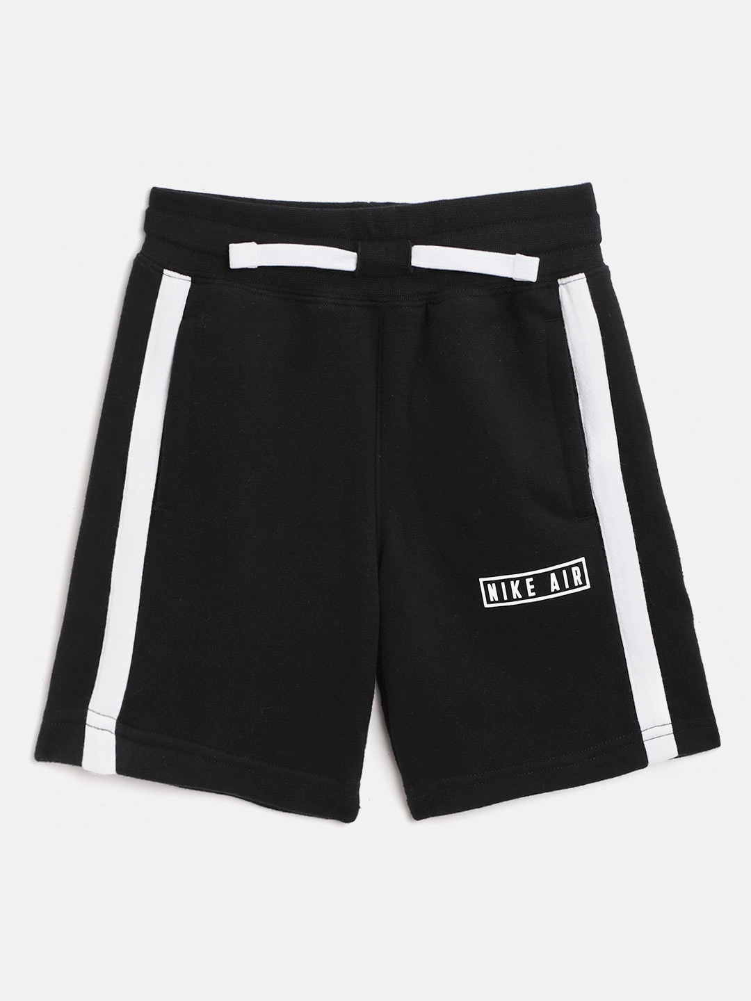 

Nike Boys Black & White Air Solid Regular Fit Sports Shorts