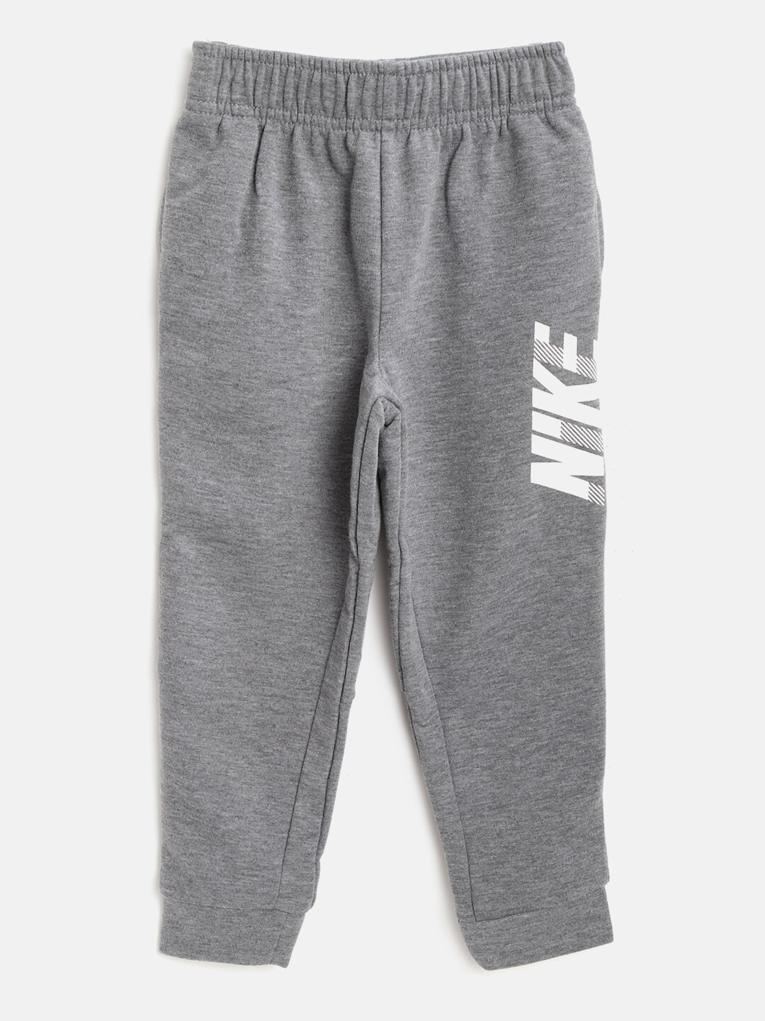 

Nike Boys Grey Melange Dry Tapered Printed Detail Slim Fit Joggers