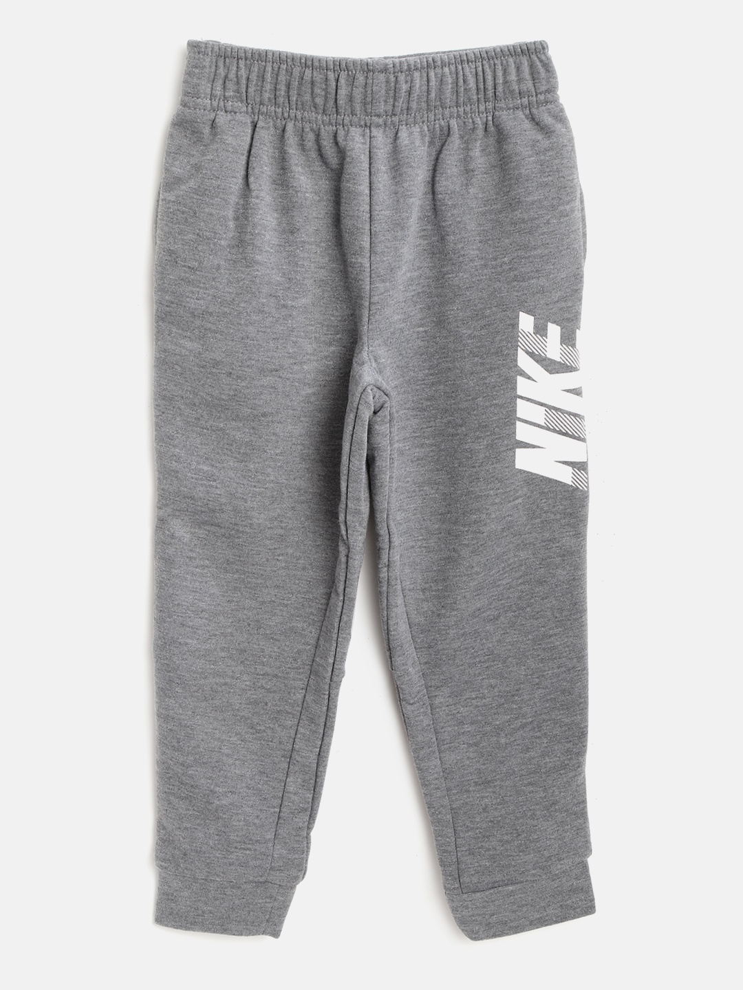 

Nike Boys Grey Melange Dry Tapered Printed Detail Slim Fit Joggers