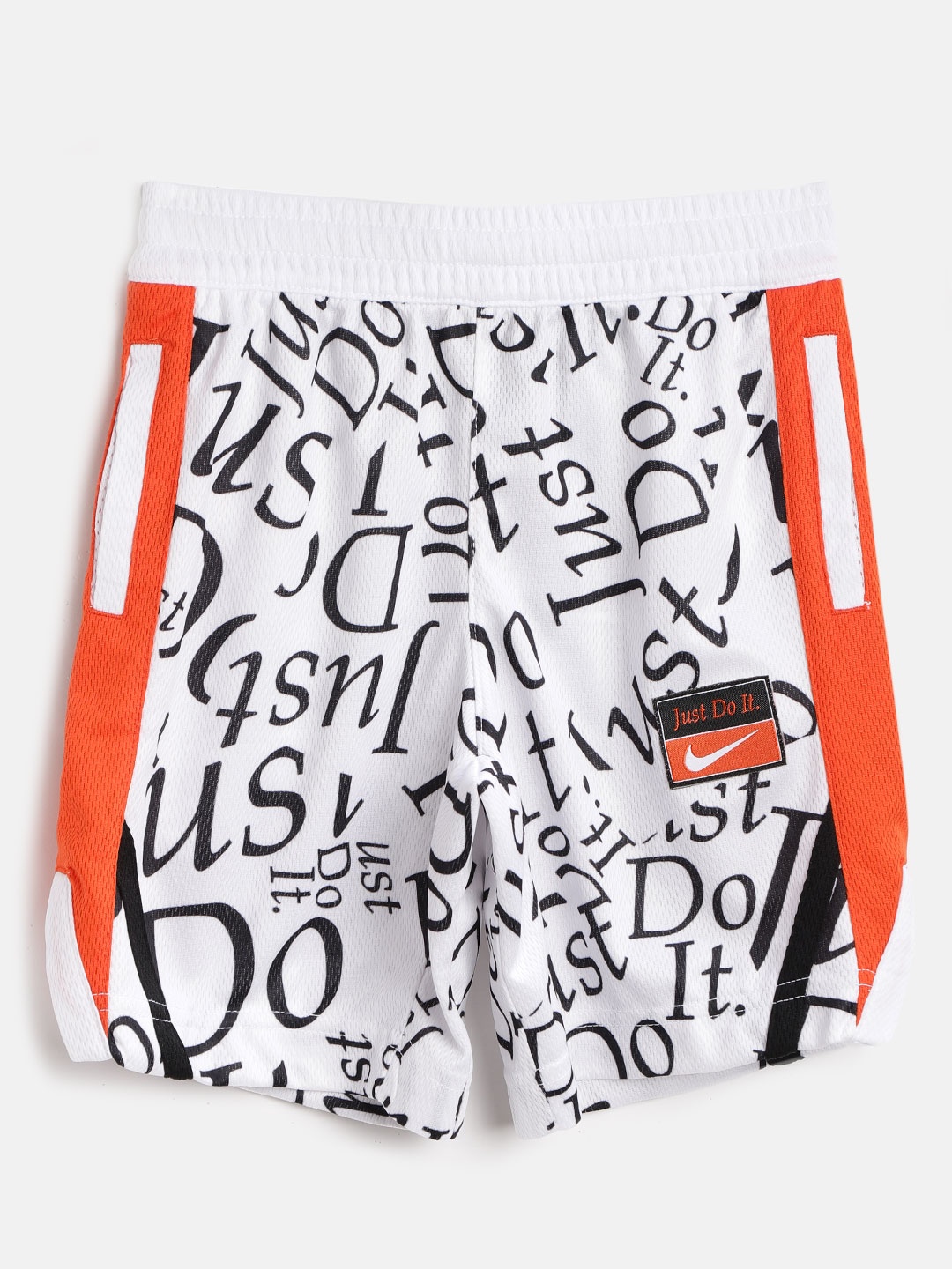 

Nike Boys White & Black Elite Energy Dri-FIT Typography Print Regular Fit Sports Shorts