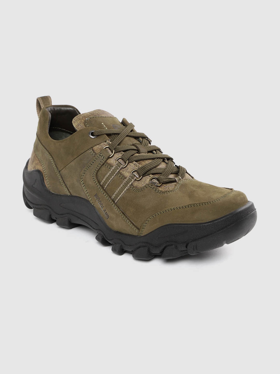 

Woodland Men Nubuck Trekking Shoes, Olive