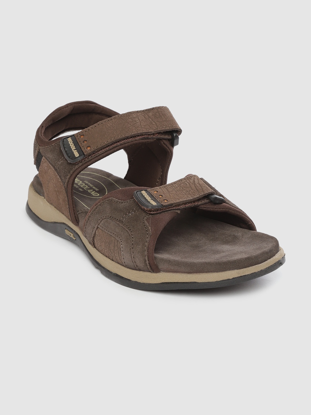 

Woodland Men Coffee Brown Textured Suede Comfort Sandals