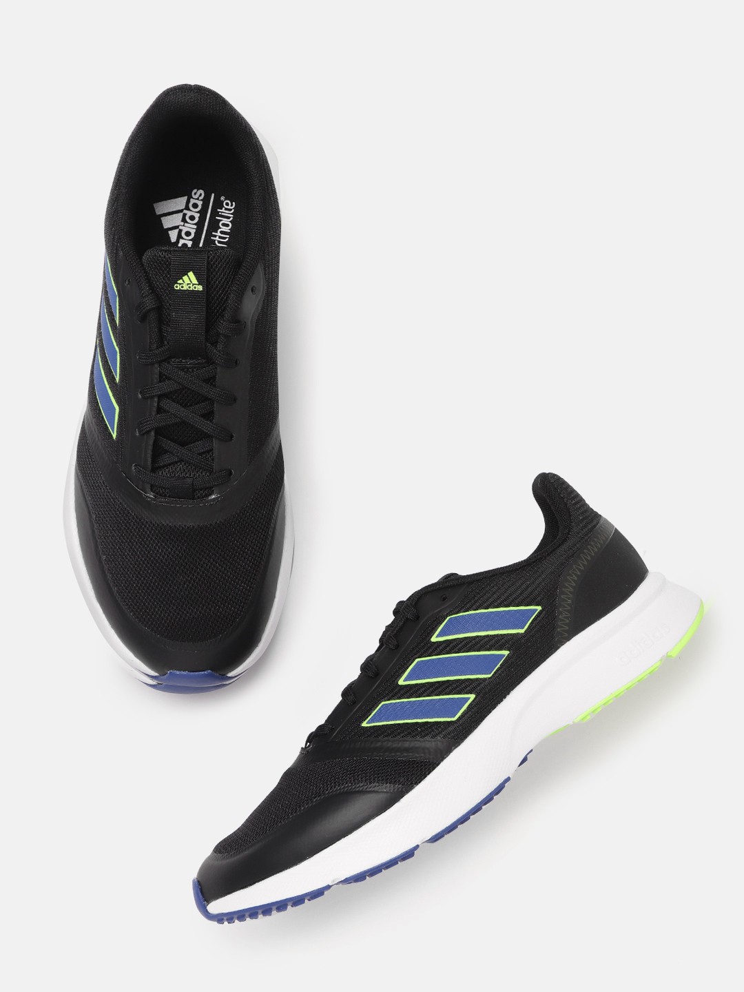 

ADIDAS Men Black Woven Design Nova Flow Running Shoes