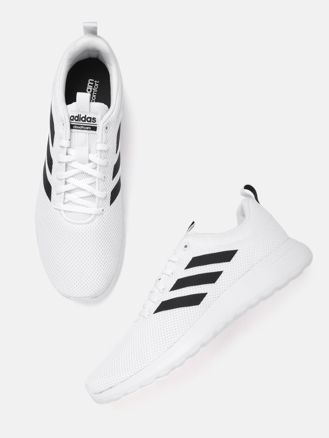 

ADIDAS Men White Woven Design Lite Racer Cln Sneakers