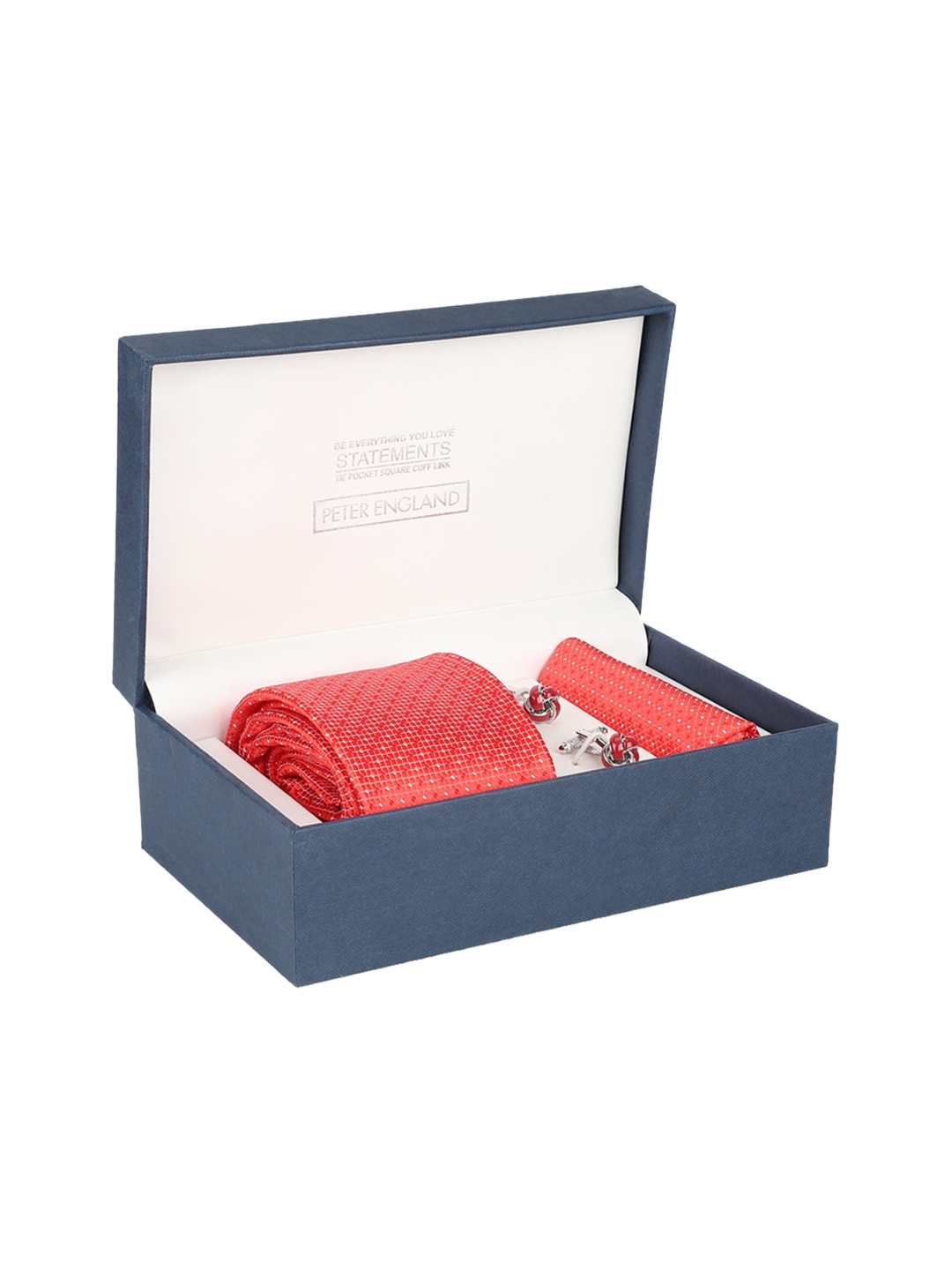 

Peter England Men Red Checked Accessory Gift Set