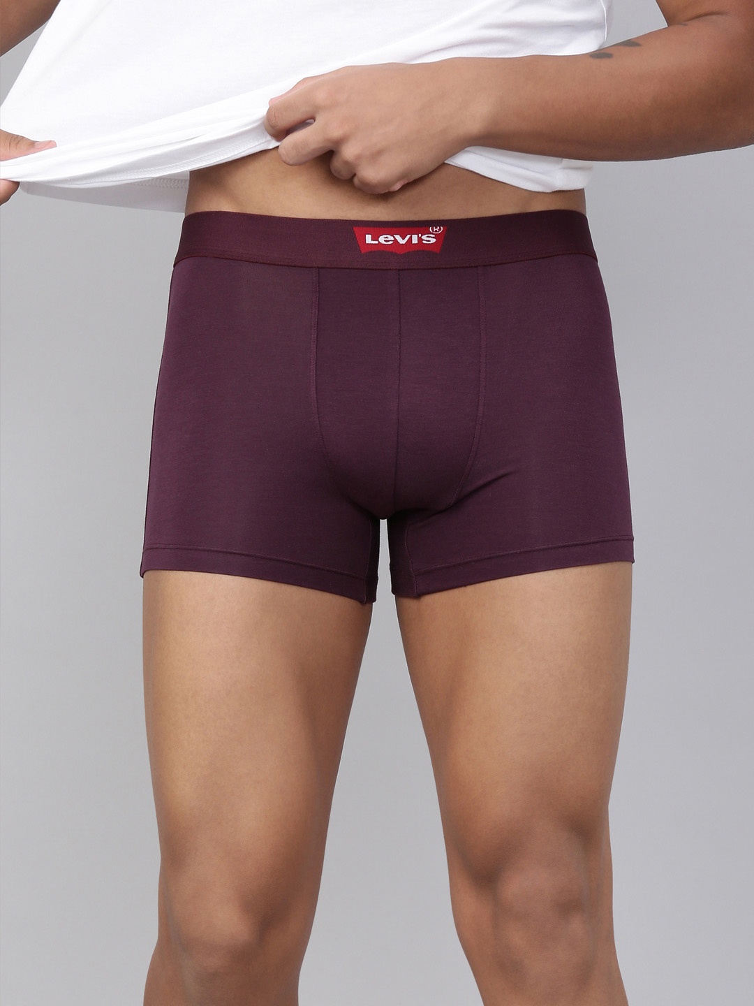 

Levis Men Smartskin Technology Supima Cotton Premium Trunks with Tag Free Comfort #032, Purple