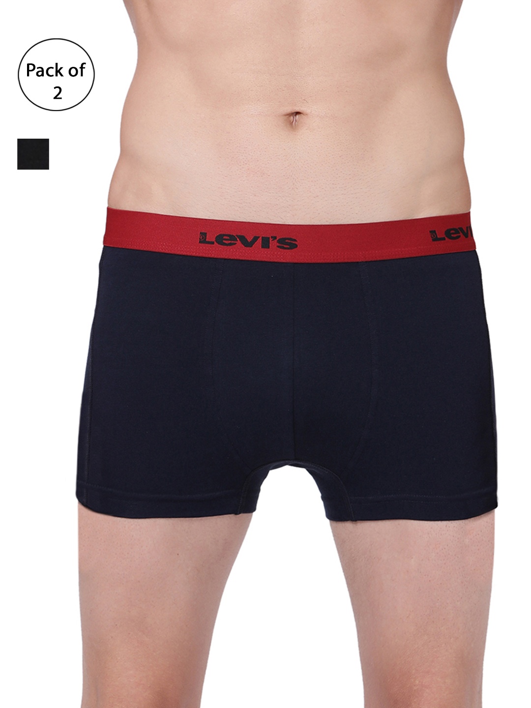 

Levis Men Pack of 2 Solid Trunks #020-TRUNK, Navy blue
