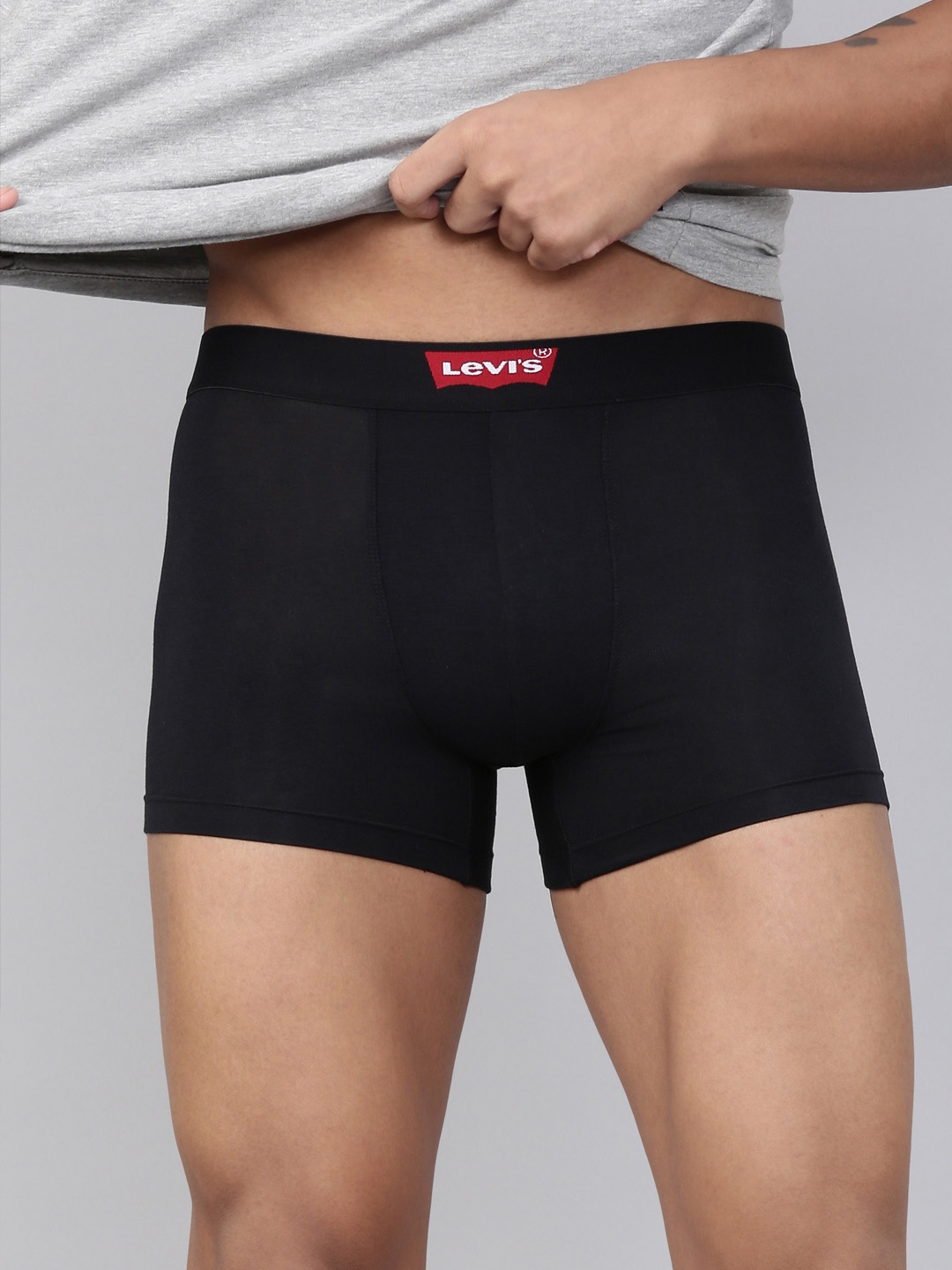 

Levis Men Smartskin Technology Supima Cotton Trunks with Tag Free Comfort-032, Black