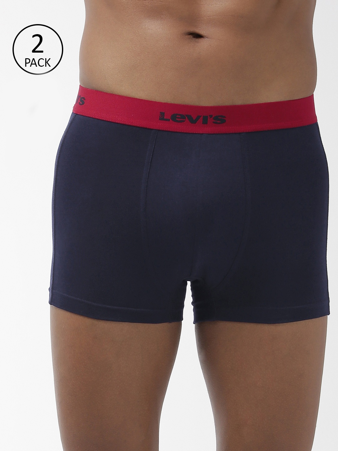 

Levis Men Navy Blue Pack of 2 Solid Trunks #020-TRUNK