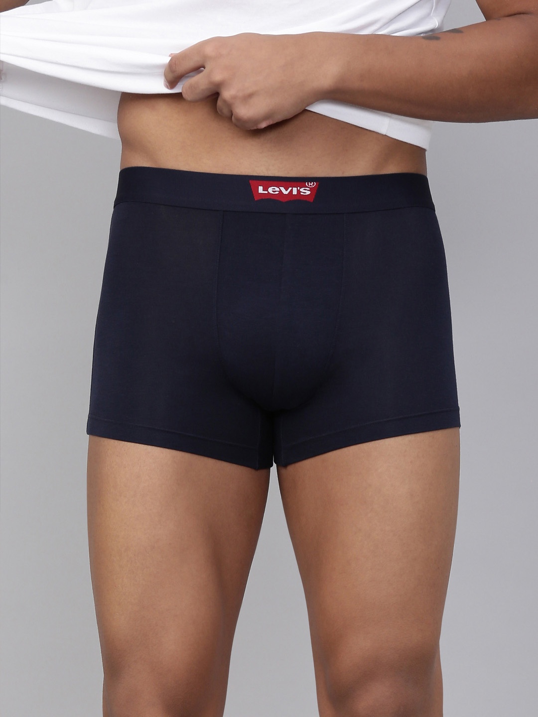 

Levis Men Smartskin Technology Supima Cotton Premium Trunks with Tag Free Comfort #032, Navy blue