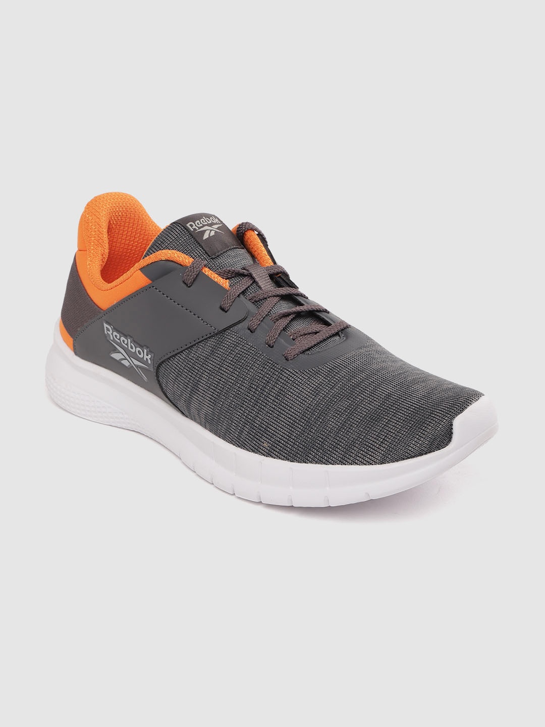

Reebok Men Charcoal Grey Woven Genesis Runner Running Shoes
