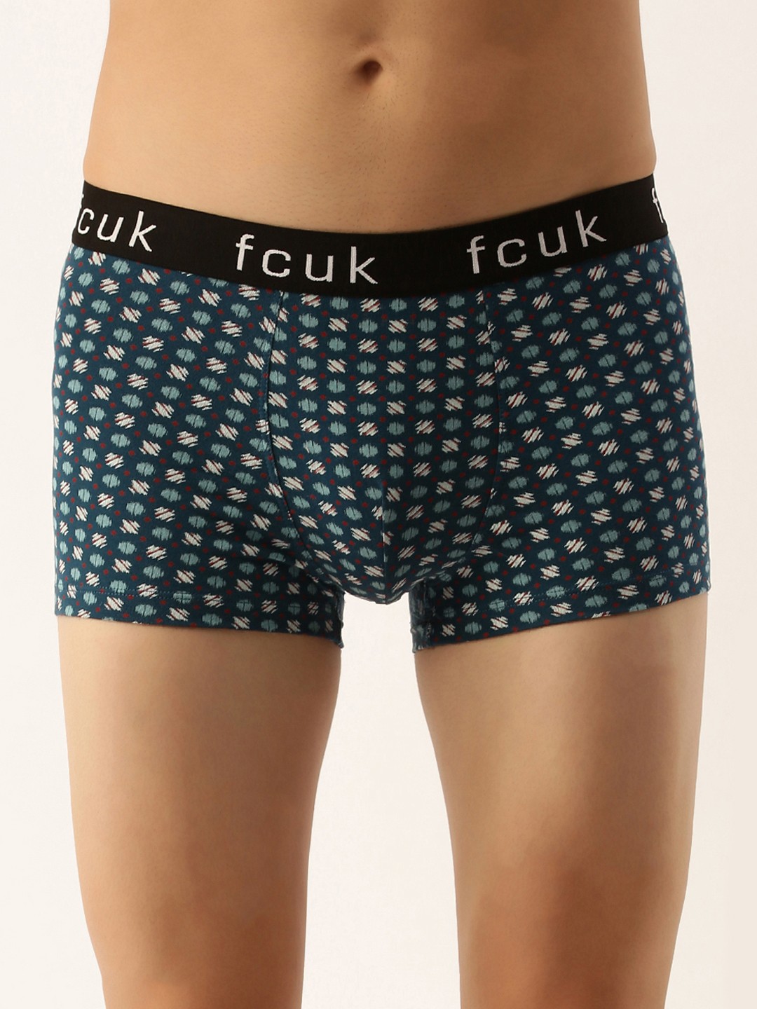 

FCUK Men Blue & Red Printed Trunks M2AAO