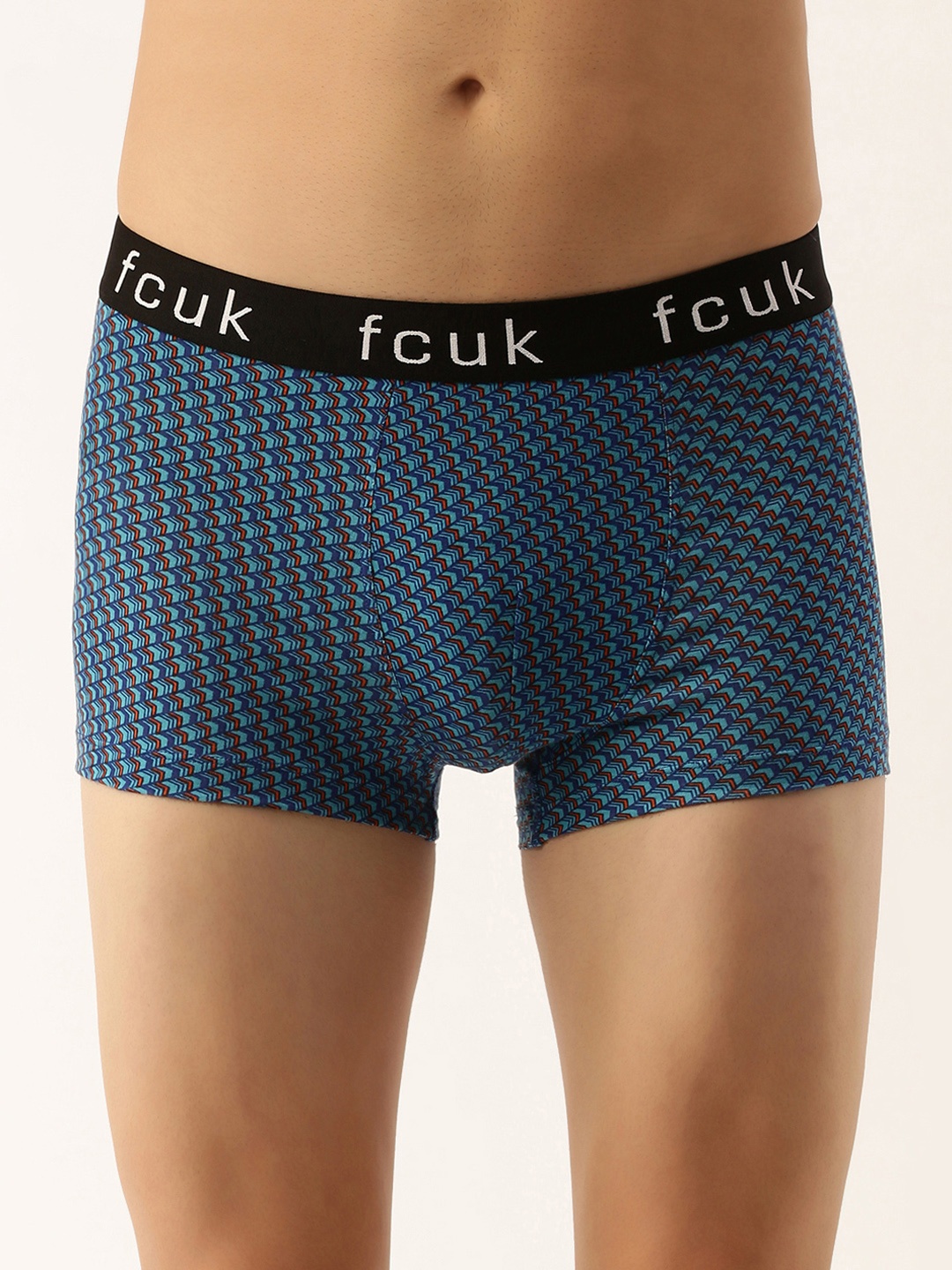 

FCUK Mens Blue & Red Printed Trunks M2AAN