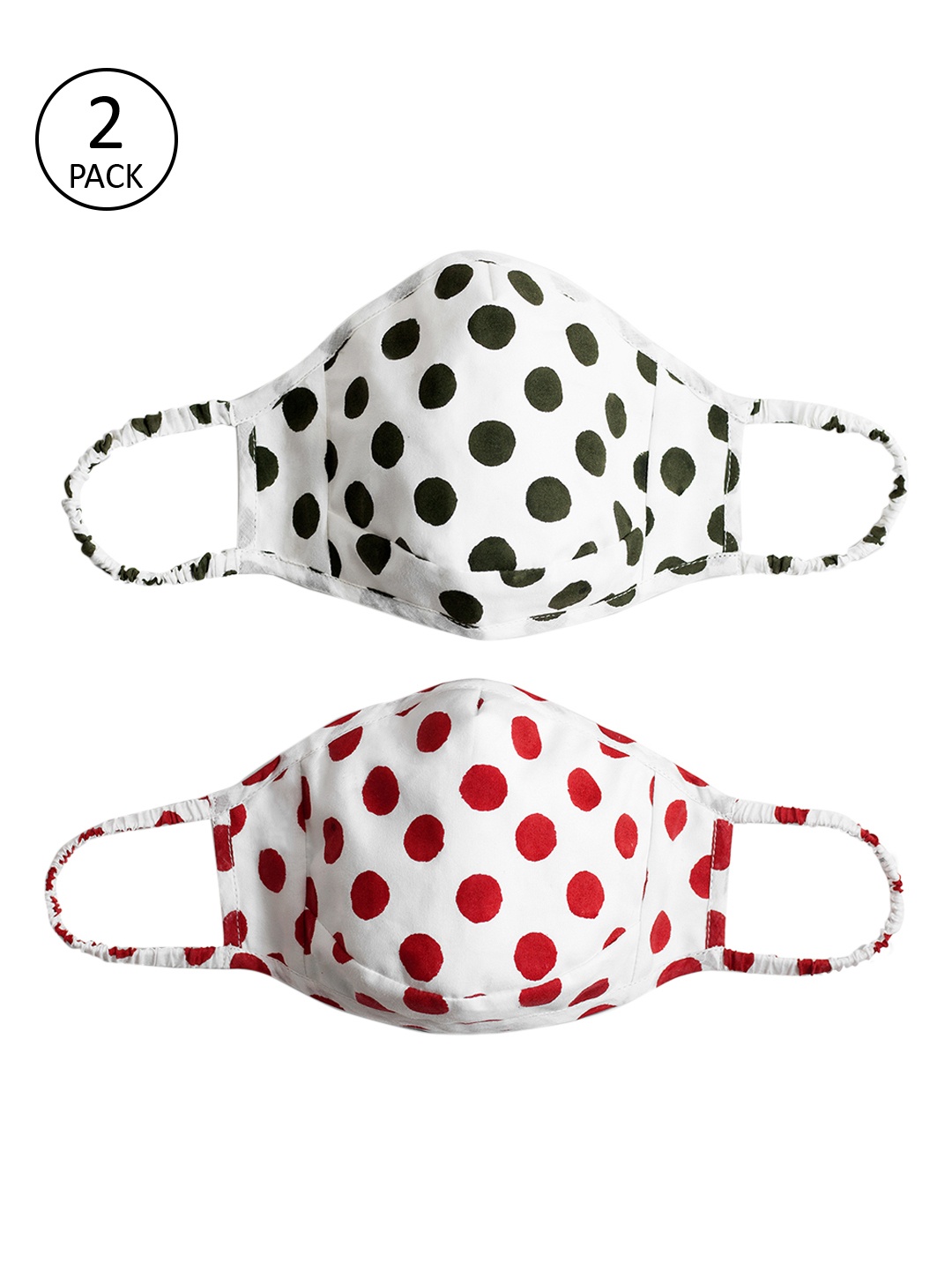 

DailyObjects Unisex 2 Pcs Printed 4-Ply Anti-Dust Reversible Reusable Cloth Masks, Multi