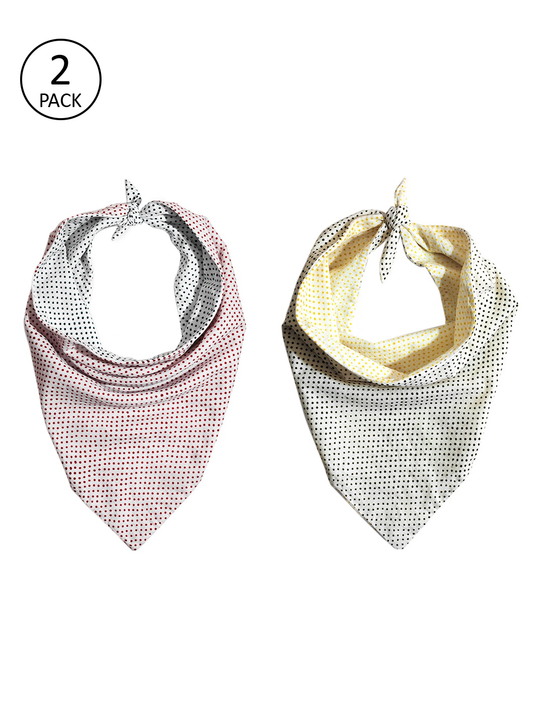 

DailyObjects Unisex Assorted Pack Of 2 4-Ply Reusable Reversible Bandana Masks, Multi