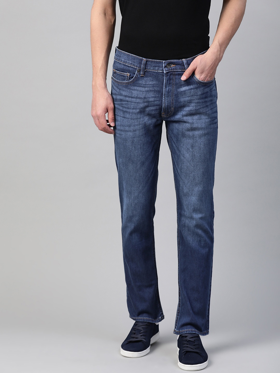 

Marks & Spencer Men Blue Slim Fit Mid-Rise Clean Look Stretchable Jeans