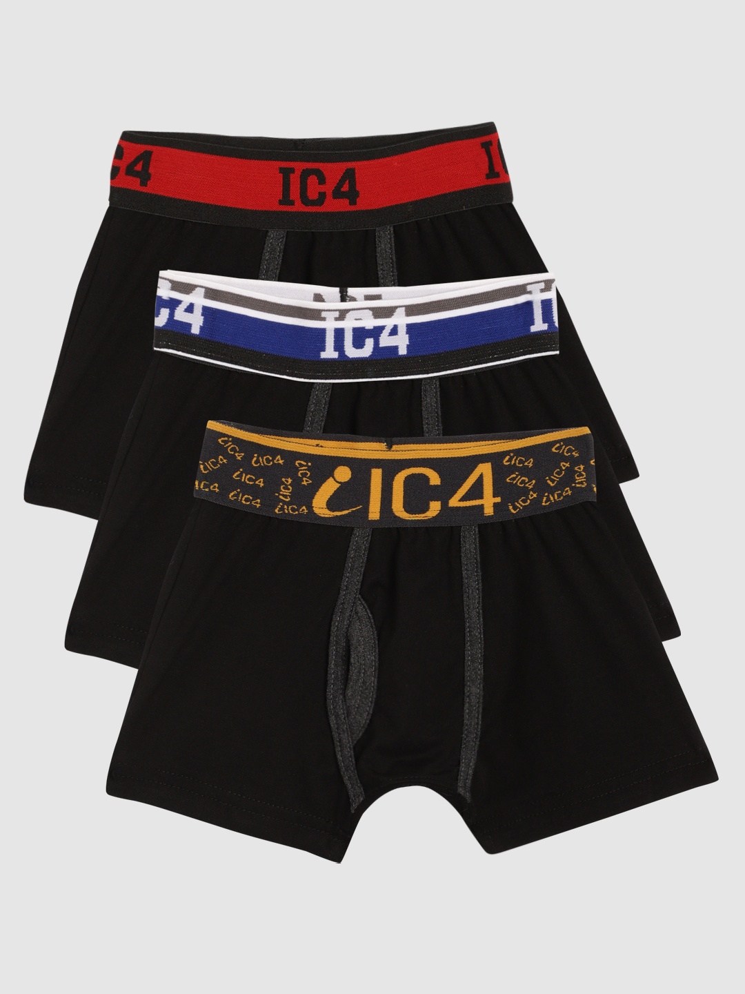 

IC4 Boys Pack of 3 Classic Trunks 0KMT-B510P3, Black