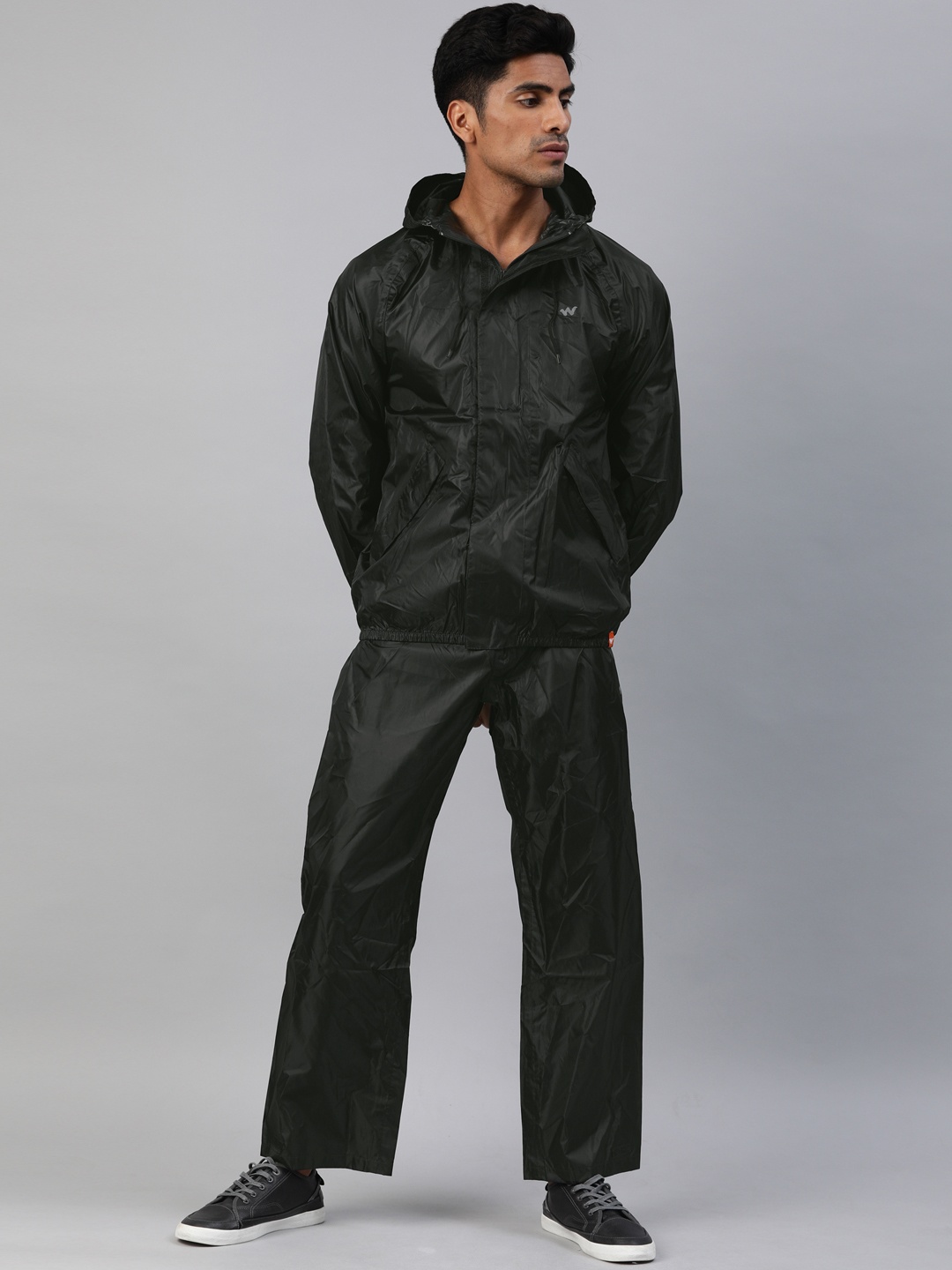 

Wildcraft Men Black Solid Rain Suit