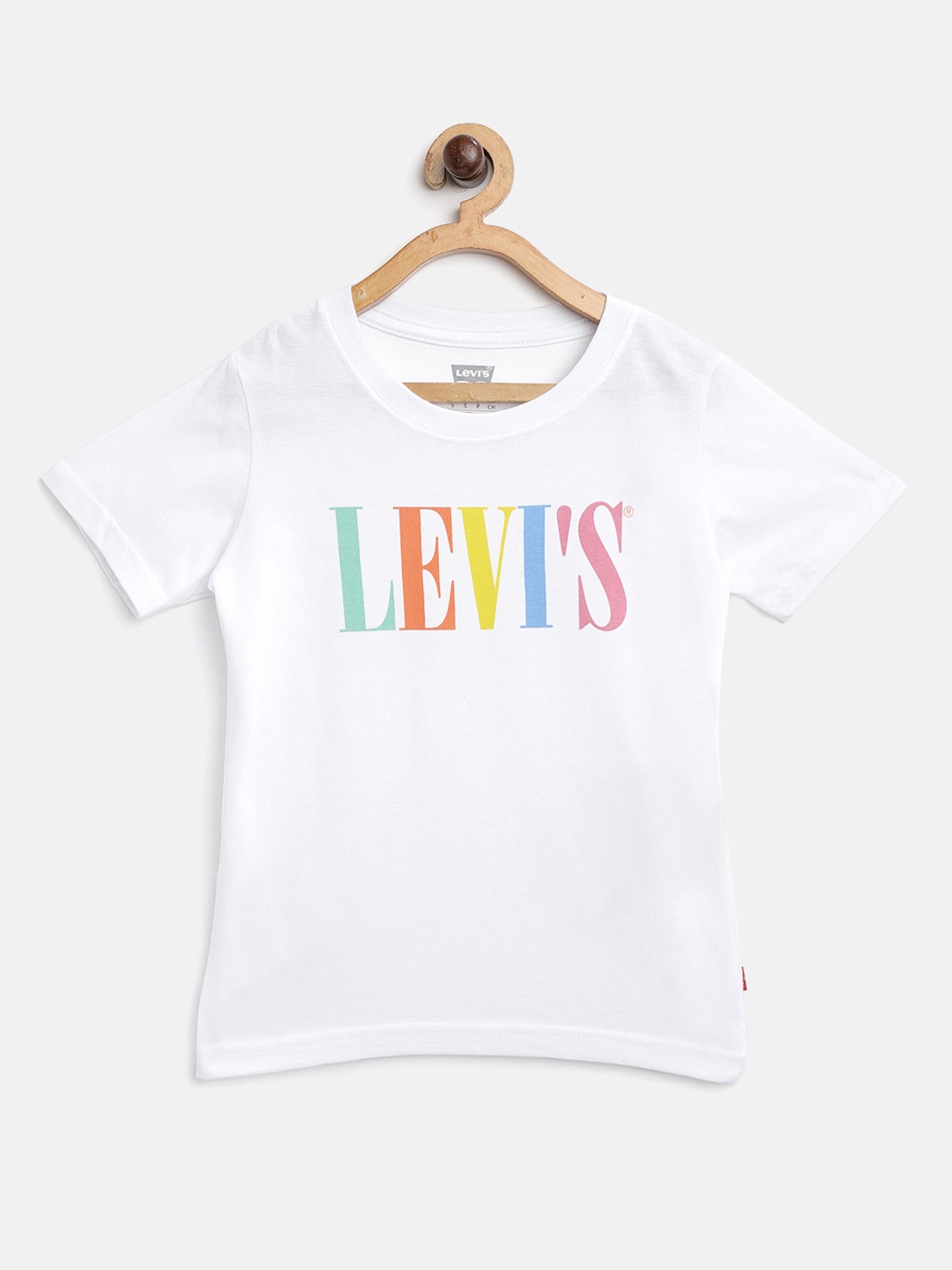 

Levis Boys White Brand Logo Print Round Neck T-shirt