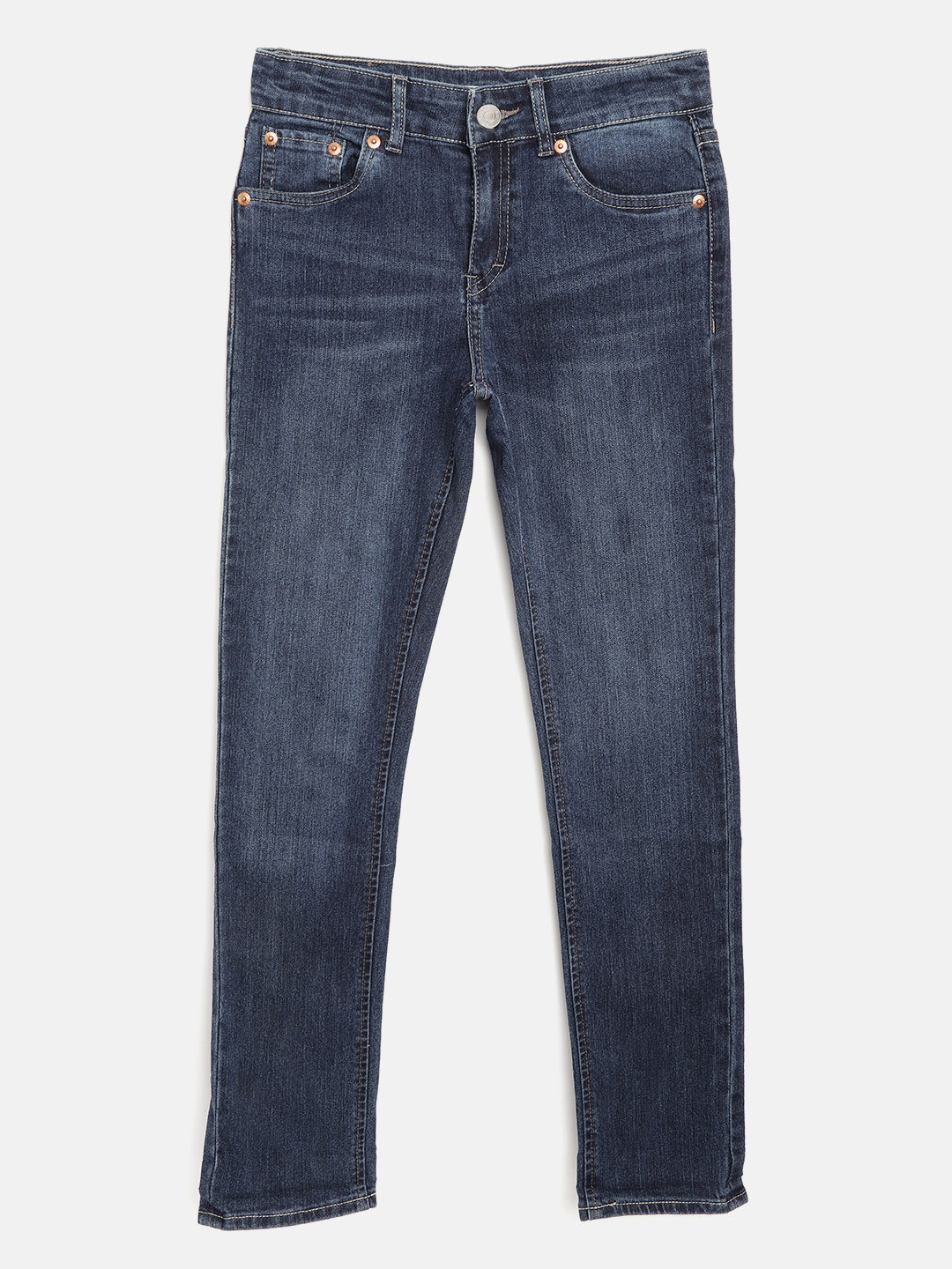 

Levis Girls Navy Blue Girlfriend Slim Fit Mid-Rise Clean Look Stretchable Jeans
