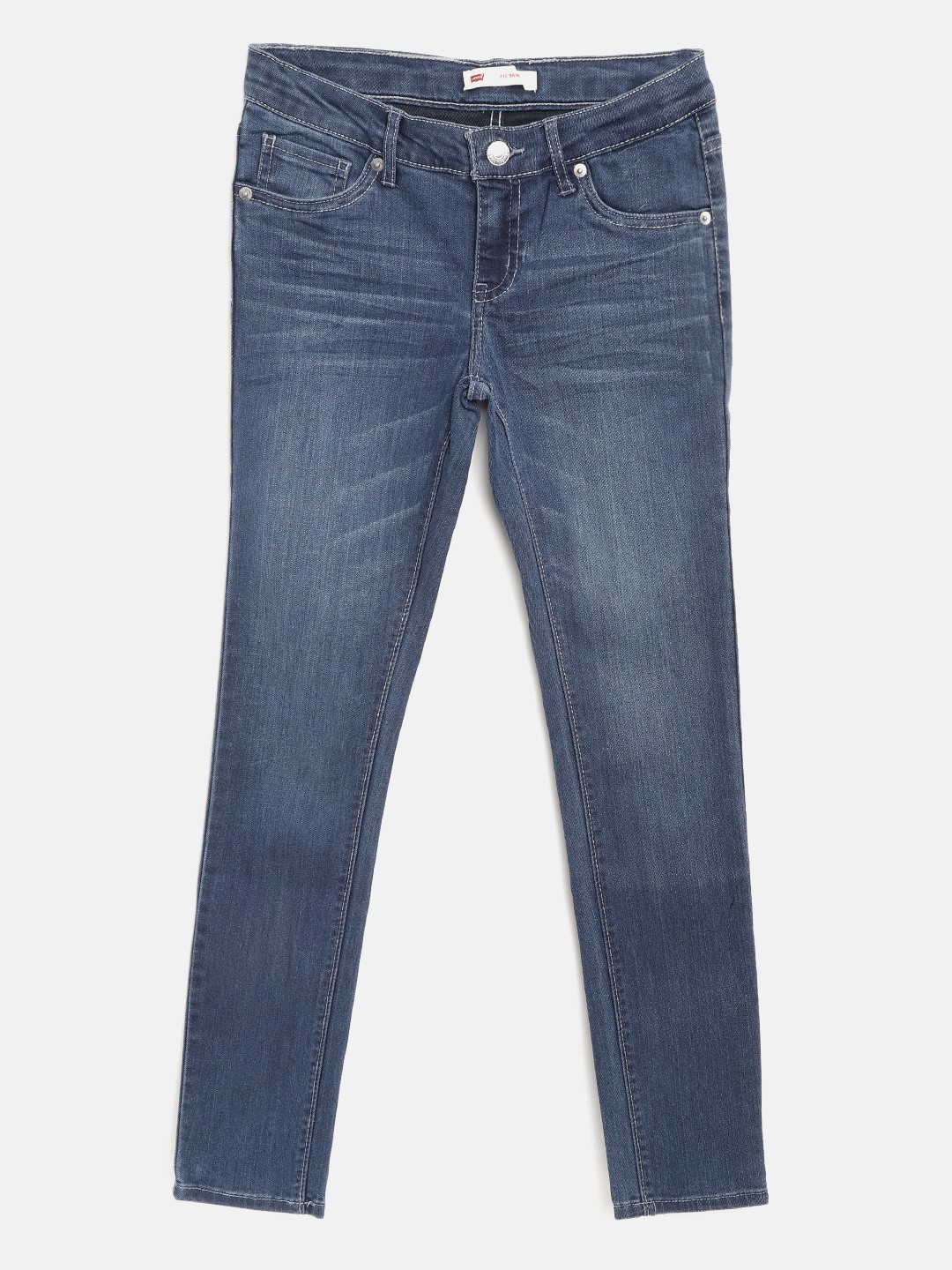 

Levis Girls Navy Blue 711 Skinny Fit Mid-Rise Clean Look Stretchable Jeans