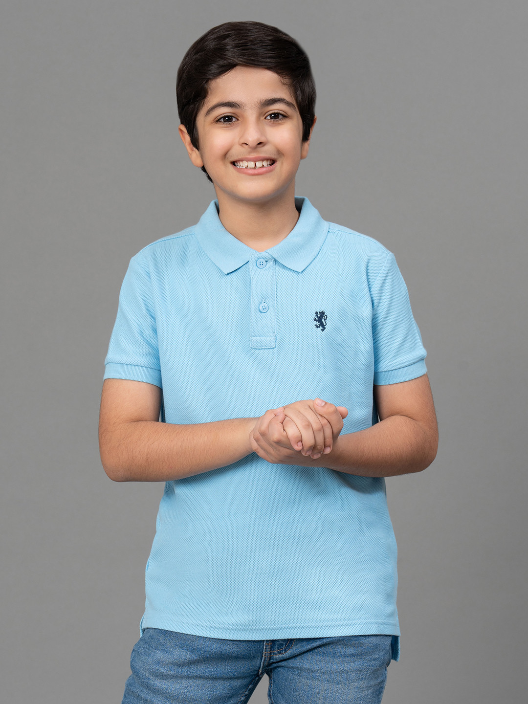 

Red Tape Boys Blue Solid Polo Collar T-shirt