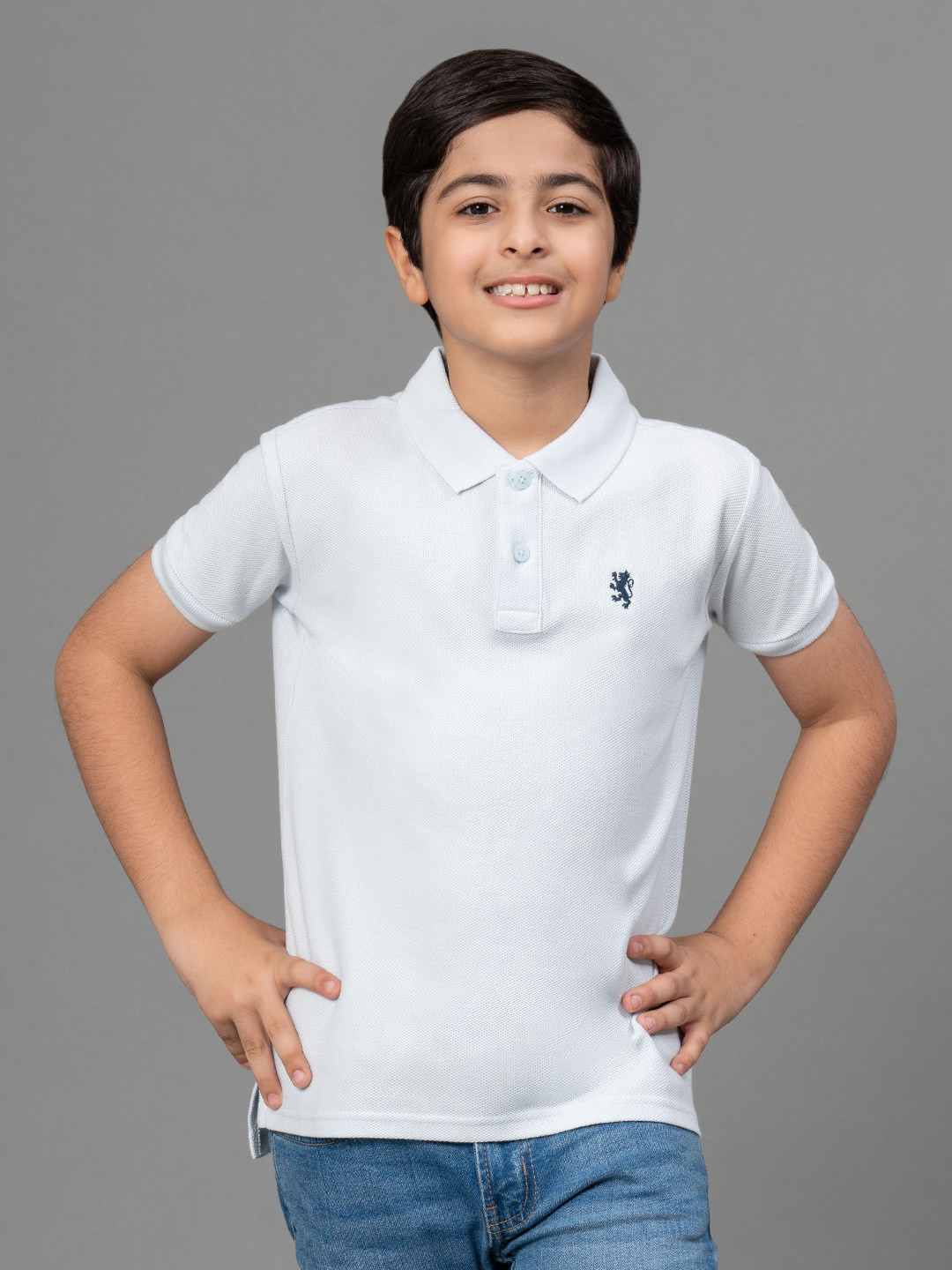

Red Tape Boys Blue Solid Polo Collar T-shirt