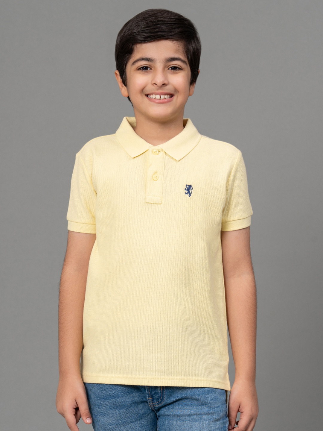 

Red Tape Boys Yellow Solid Polo Collar T-shirt