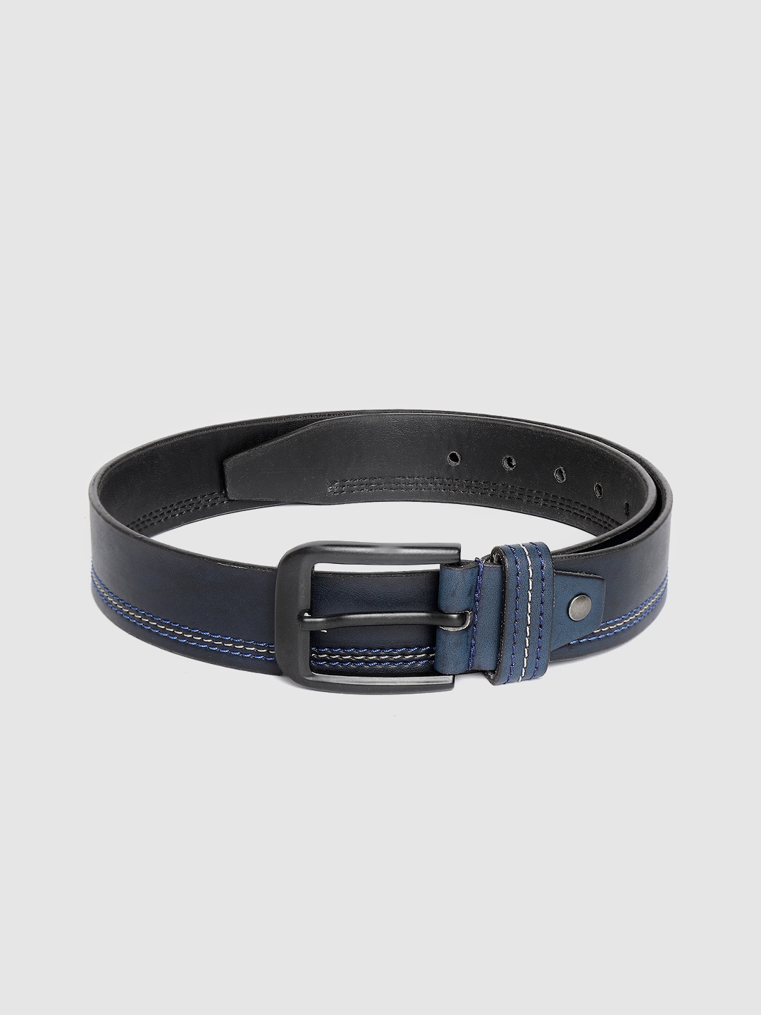 

HIGHLANDER Men Navy Blue Solid Belt