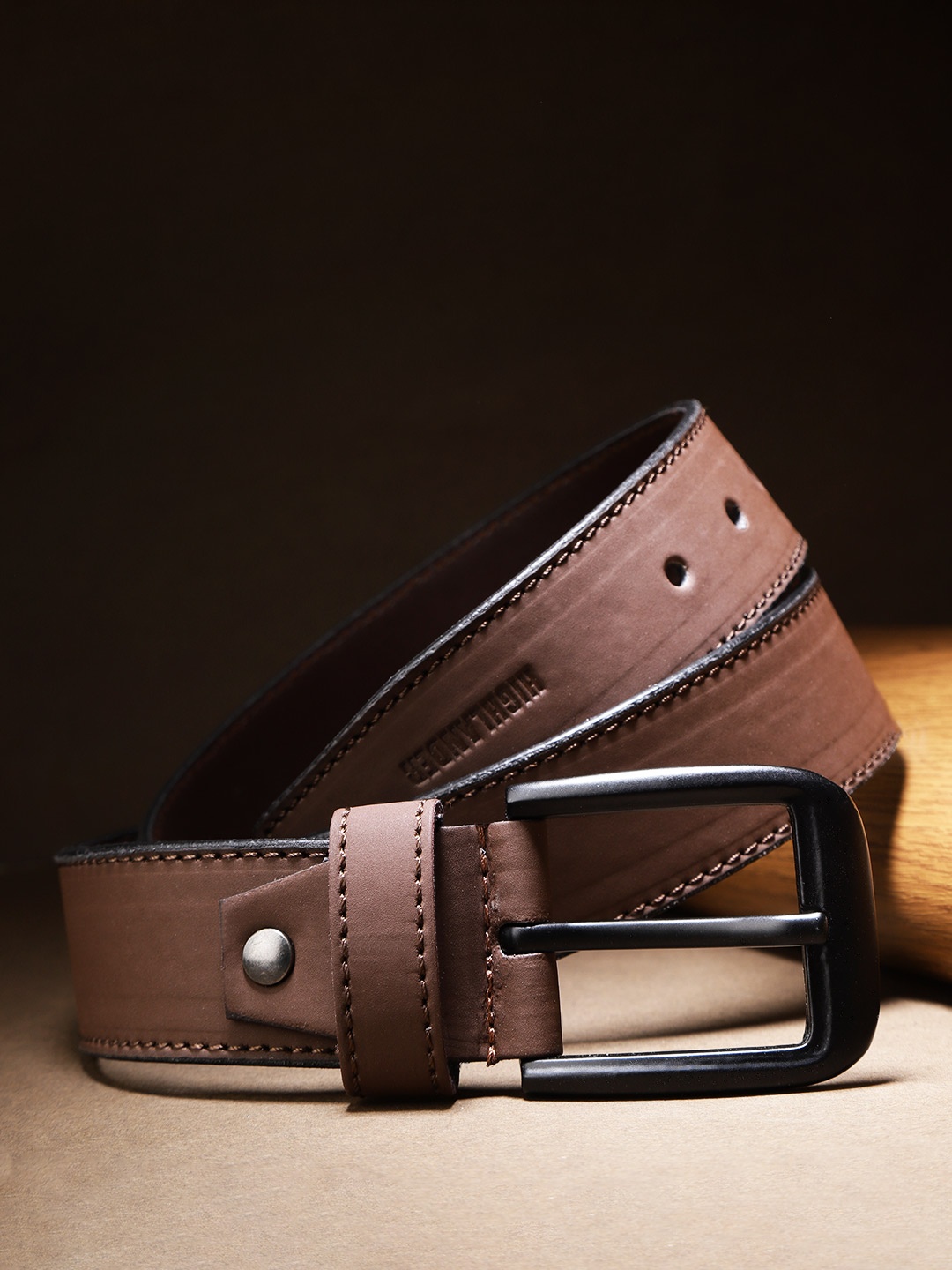 

HIGHLANDER Men Coffee Brown Solid Belt
