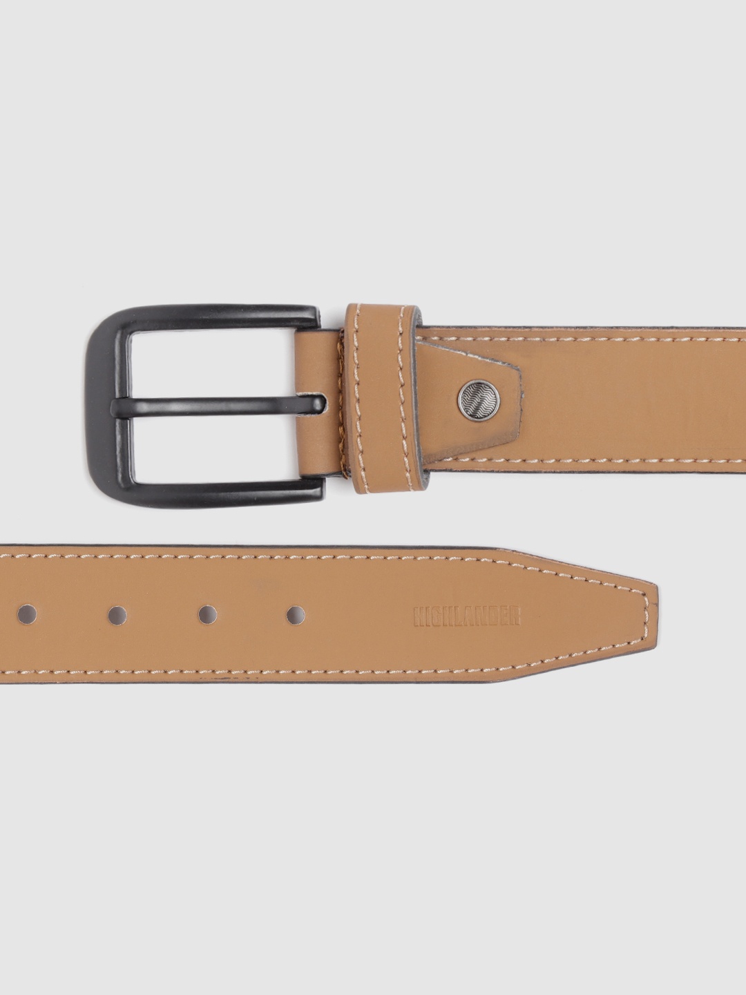

HIGHLANDER Men Tan Brown Solid Belt