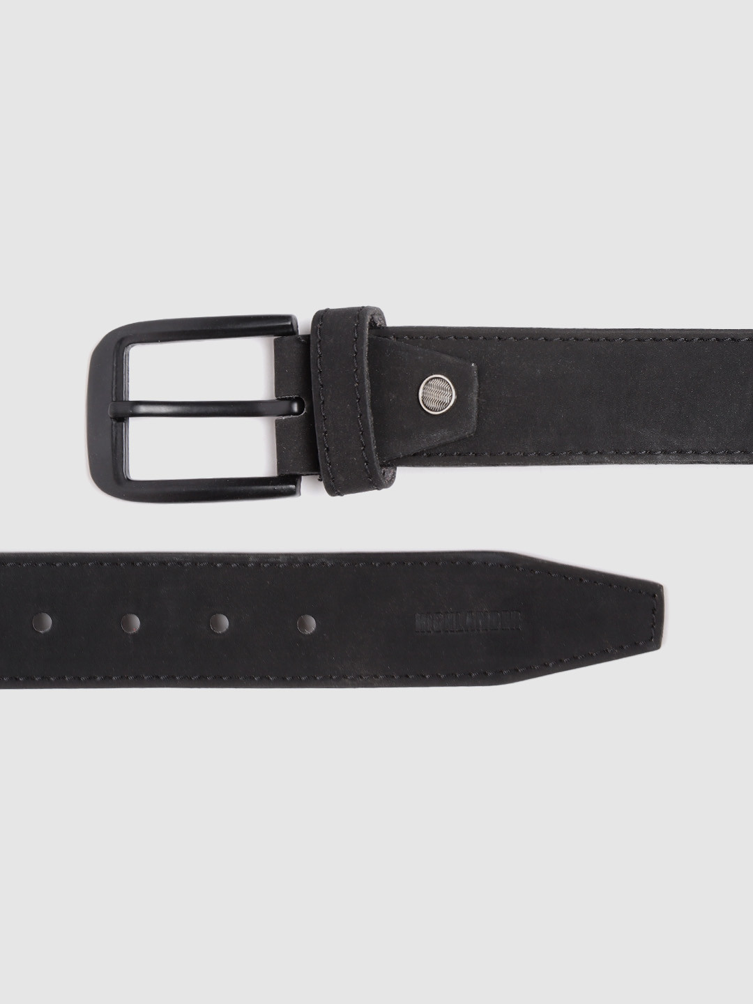 

HIGHLANDER Men Black Solid Belt